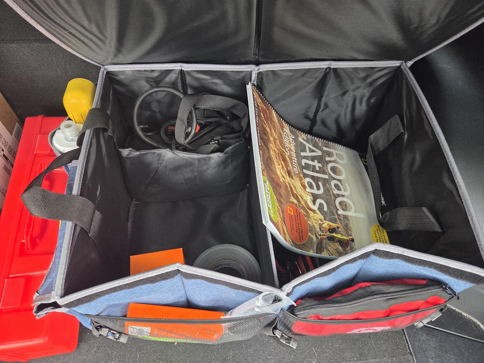 MIKKUPPA Trunk Organizer with Lid - 65L Collapsible Car Organizer, Black | Reinforced Board Resists Deformation, Sturdy Car Storage for SUV Sedan Truck Van, with Adjustable Straps and Non-Slip Bottom customer photo 1