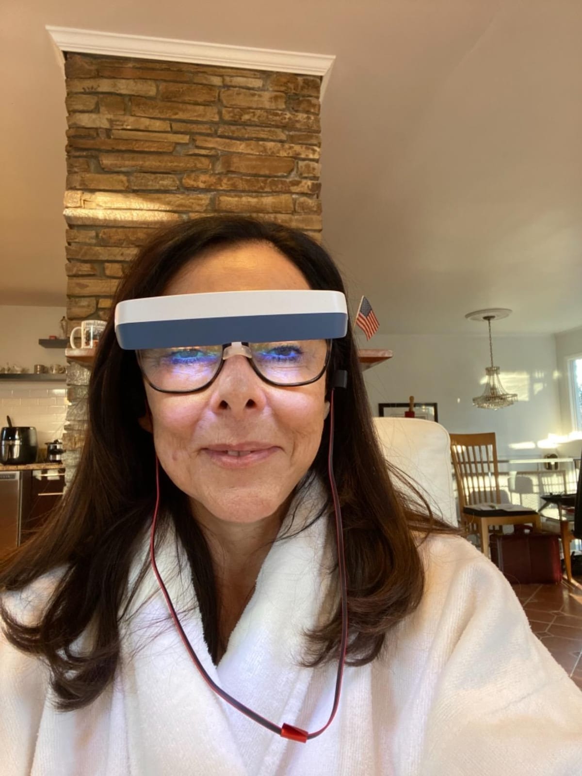 Luminette 3 Light Therapy Glasses - Wearable Light Therapy Lamp - Natural Relief for Sleep Problems, Seasonal Mood Disorders & Jet lag - Portable Daylight Lamp (Green) customer photo 1