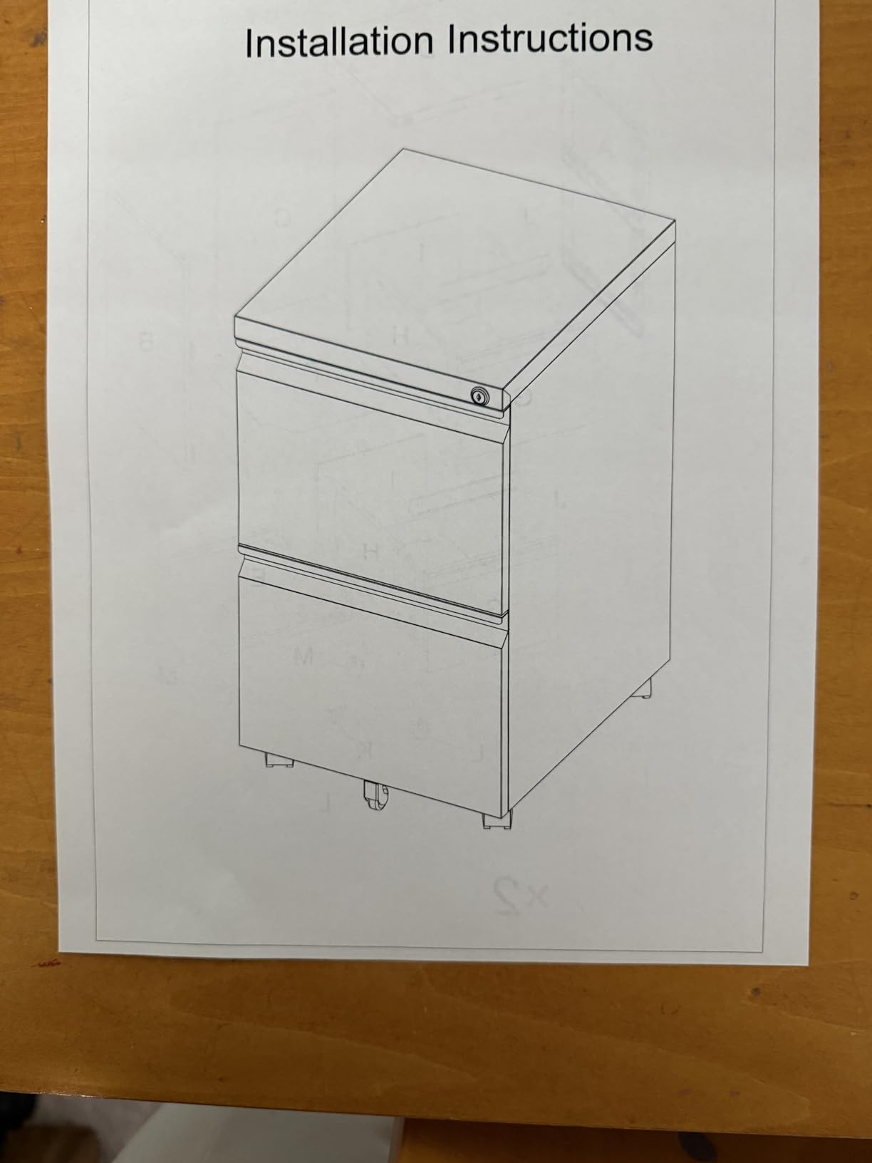 SISESOL 2 Drawer File Cabinet on Wheels,Metal Filing Cabinet with Lock,Black Rolling File Cabinets with Casters,Under Desk Office Cabinets for Home Office,Fit A4/Letter/Legal,Easy Assembly customer photo 1