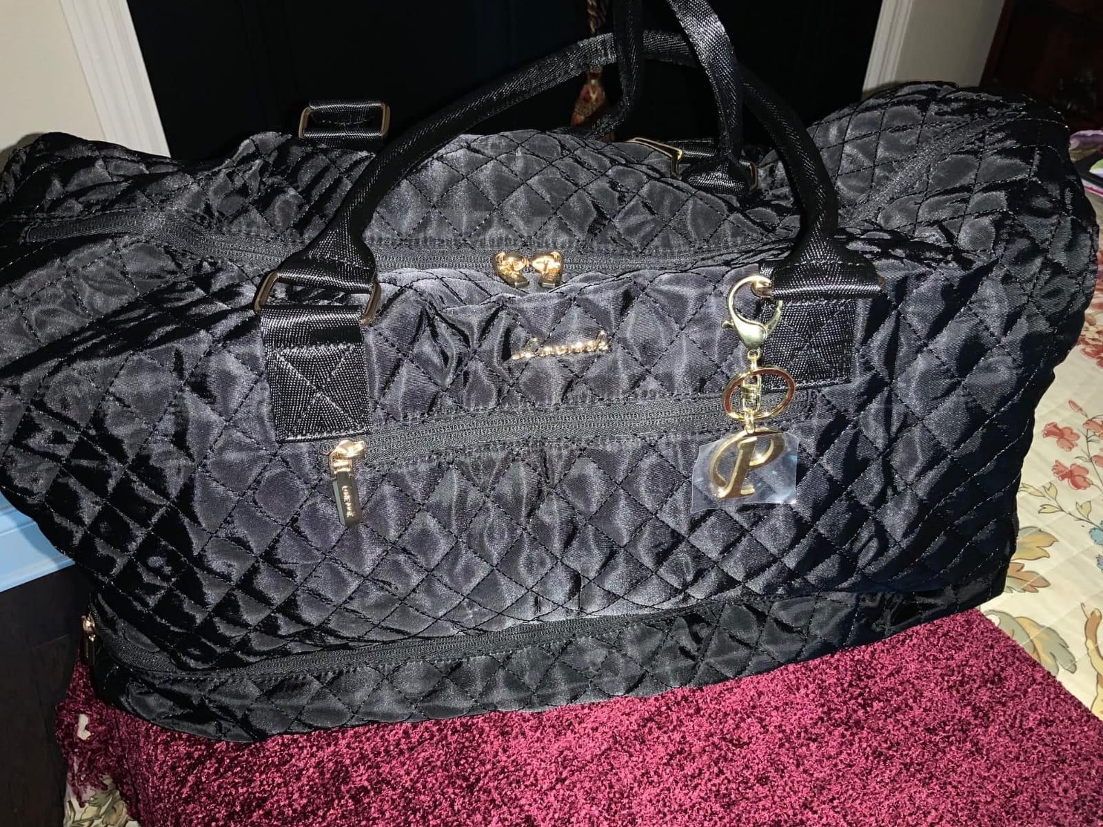 Travel Duffle Bag for Women, Weekender Overnight Bag with Shoe Compartment, Carry on Bag with Toiletry Bag, Gym Duffel Bag with Wet Pocket, Hospital Bags for Labor and Delivery 3 Pcs Set customer photo 2