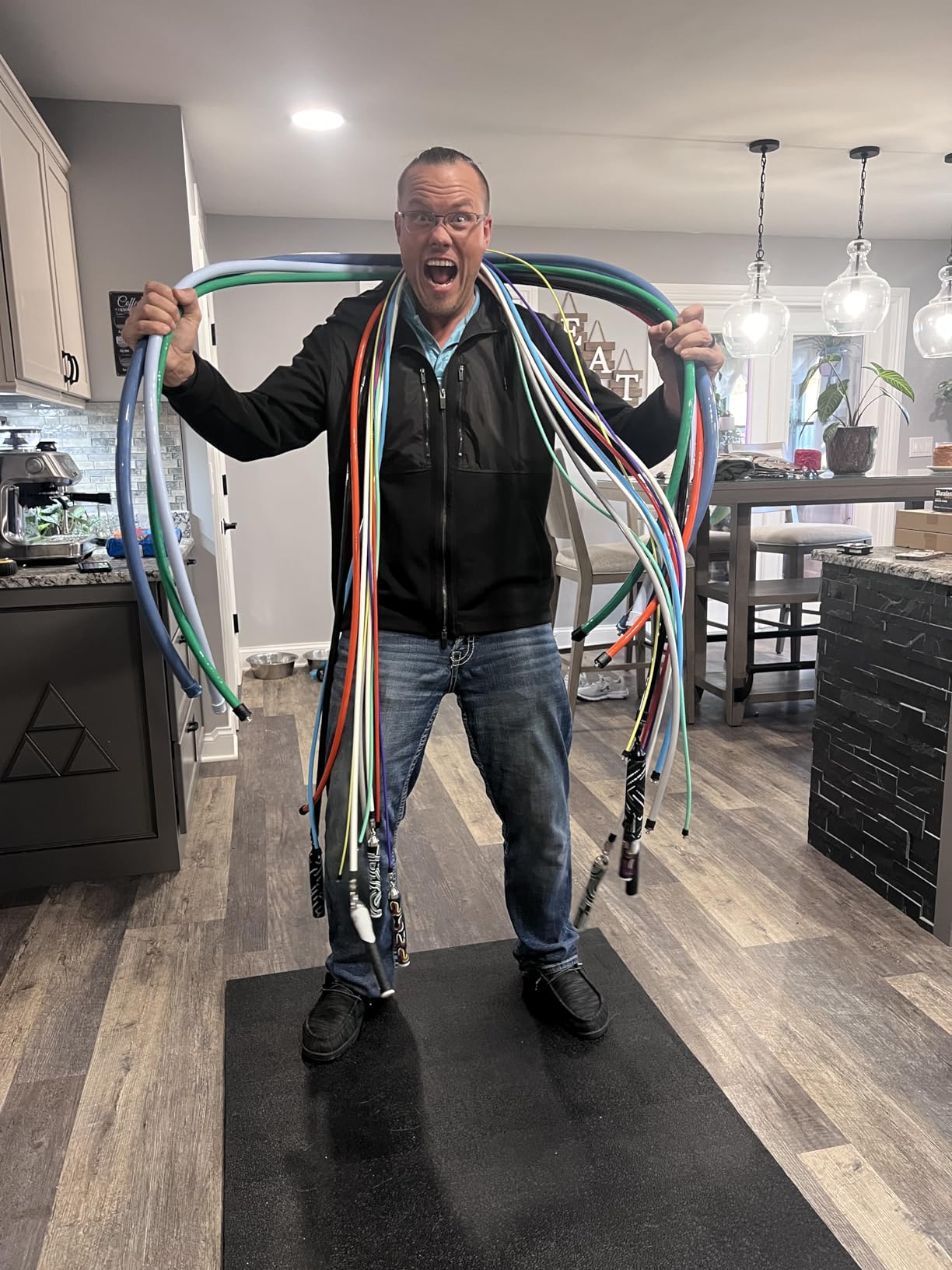 Crossrope Get Lean Weighted Jump Rope Set for Weight Loss | Includes Slim Handles with 1/4 and 1/2 lb weighted ropes for efficient cardio, endurance training, and full-body workouts. customer photo 2
