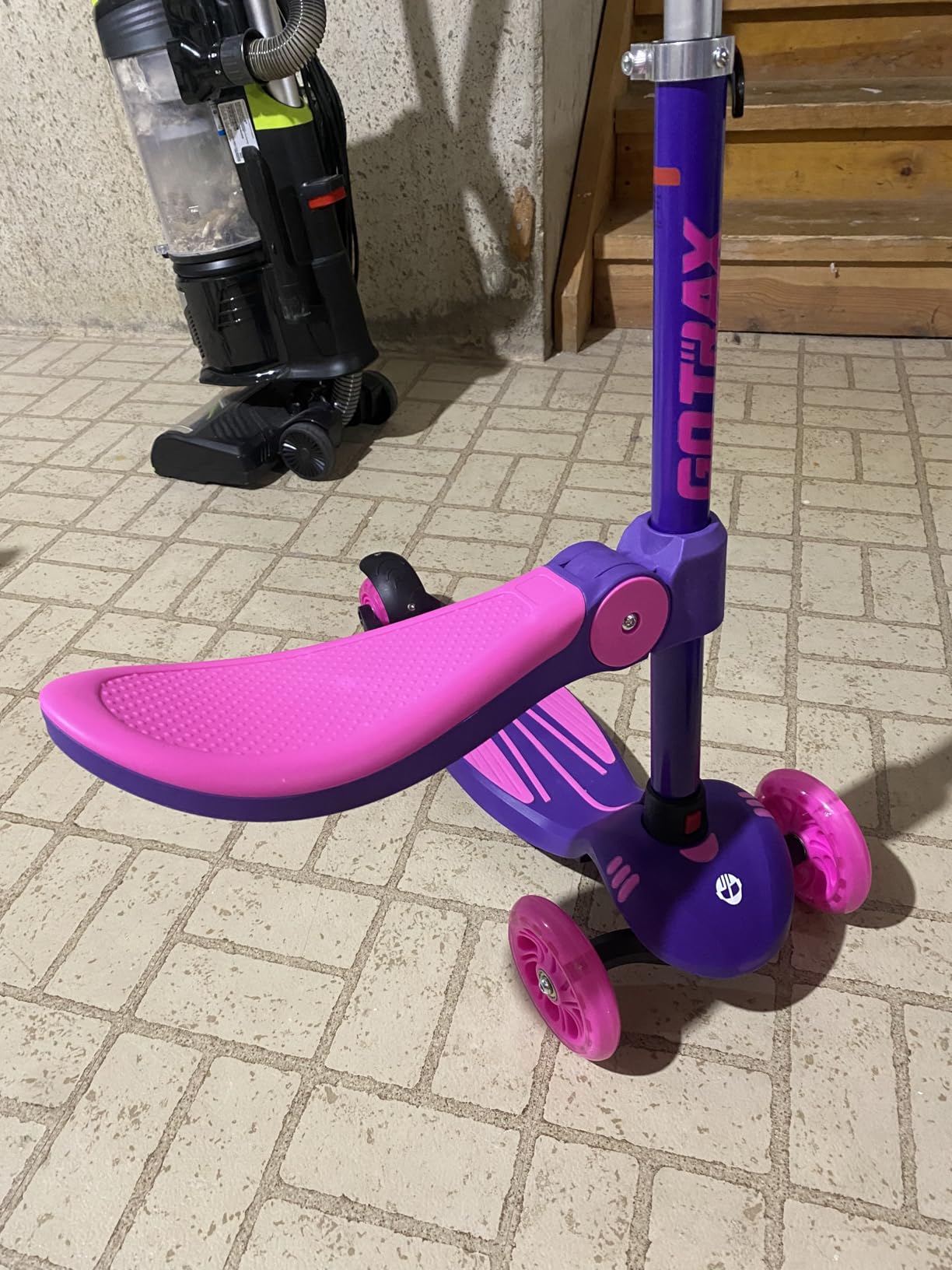 Gotrax KS3 Kick Scooter with Seat, 3 Wheels for Kids Age 2+, Gifts | LED Light-Up Wheels, Adjustable Handlebar, Removable Seat, Lean to Steer, Wide Anti-Slip Deck, Max Load 110 lbs, Boys & Girls customer photo 2