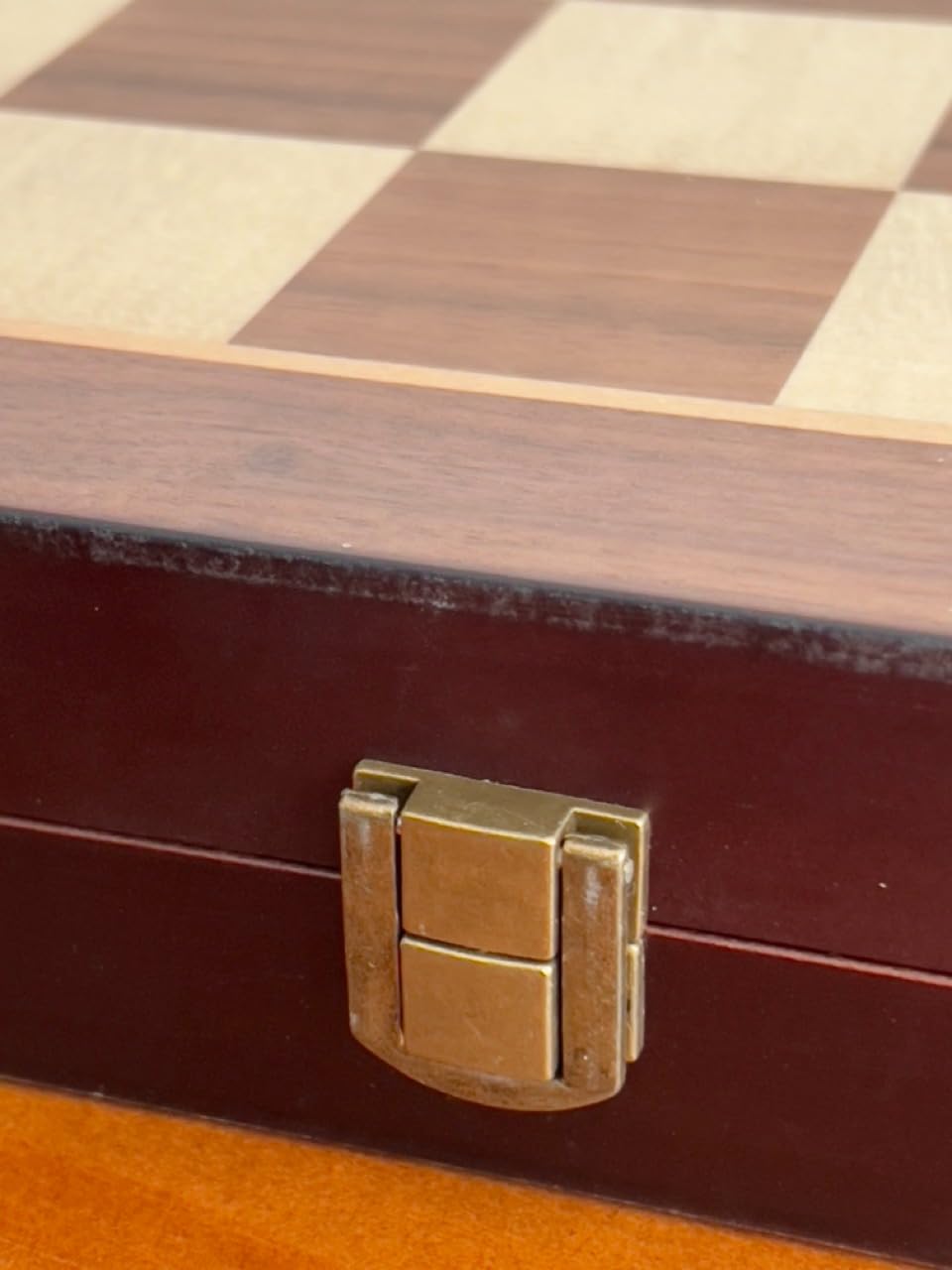 2 in 1 Magnetic Wooden Chess and Checkers Board Game Set, 15
