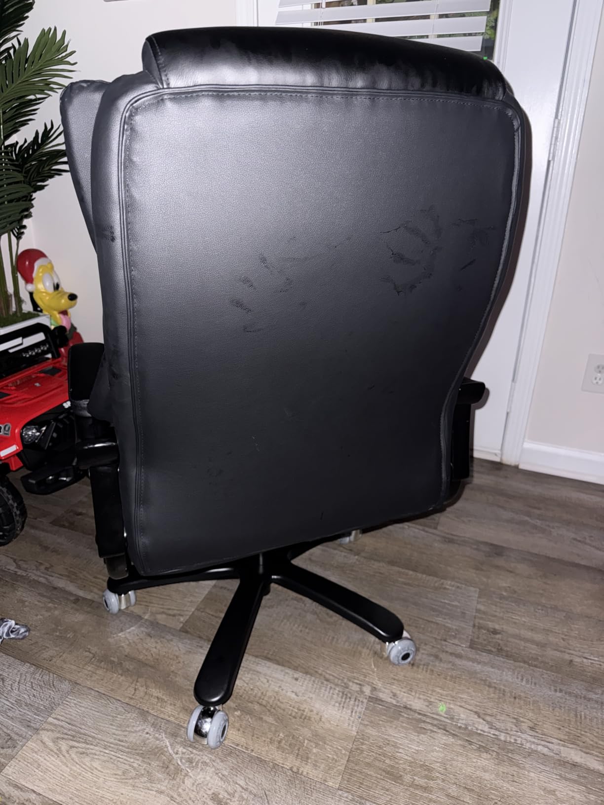 Big and Tall Office Chair, Heavy Duty Office Chair for Heavy People | High Back Executive Desk Chair with Adjustable Lumbar Support,Rubber Wheel,Pocket Spring Cushion customer photo 1
