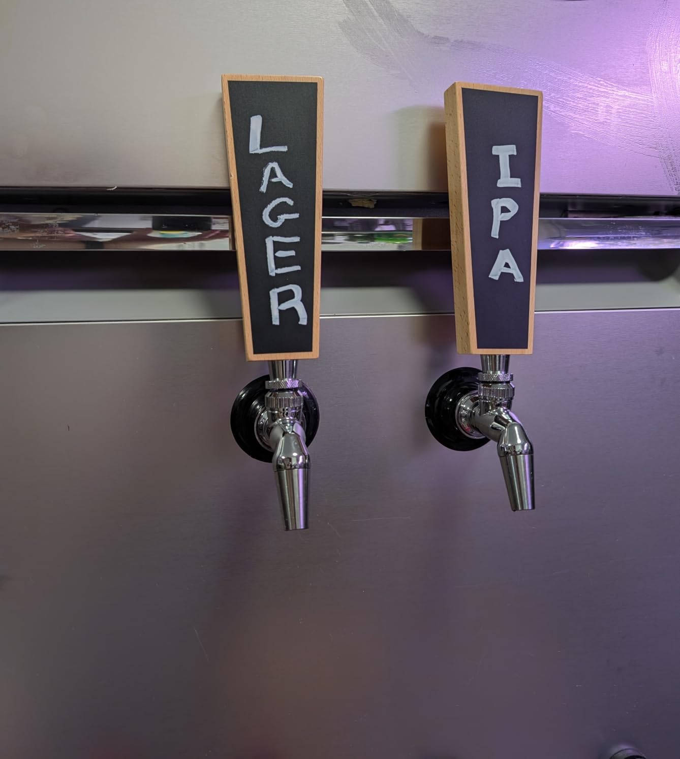 Wooden Beer Tap Handles -Chalkboard Markable Keg Tap Handles(2 Pack) customer photo 1