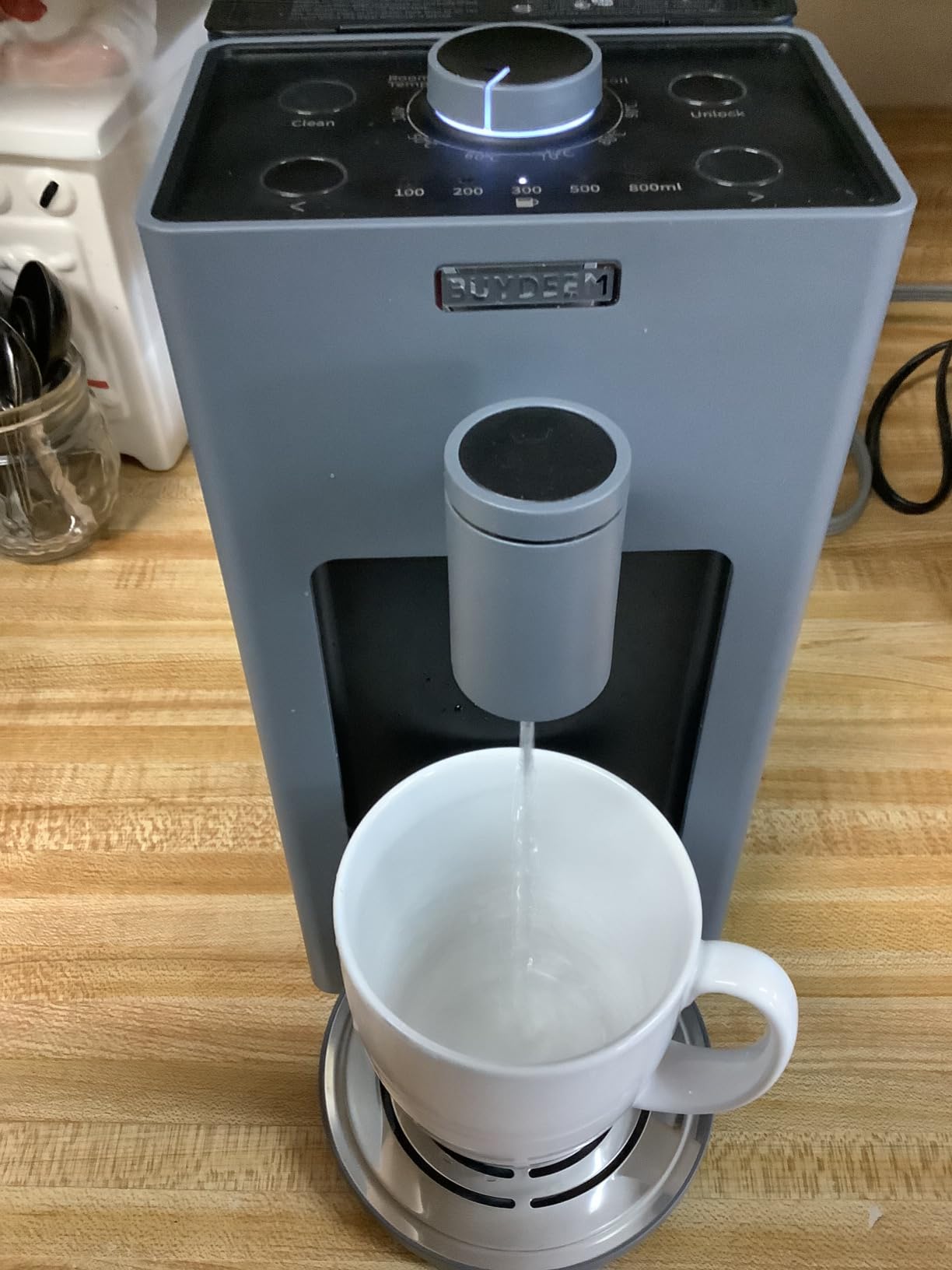 BUYDEEM S9013 Instant Hot Water Dispenser, Countertop Water Boiler & Warmer for Tea, Coffee and Baby Formula, Adjustable 8 Temperatures & 5 Water Outputs, 3L Water Tank(102oz), Green customer photo 1