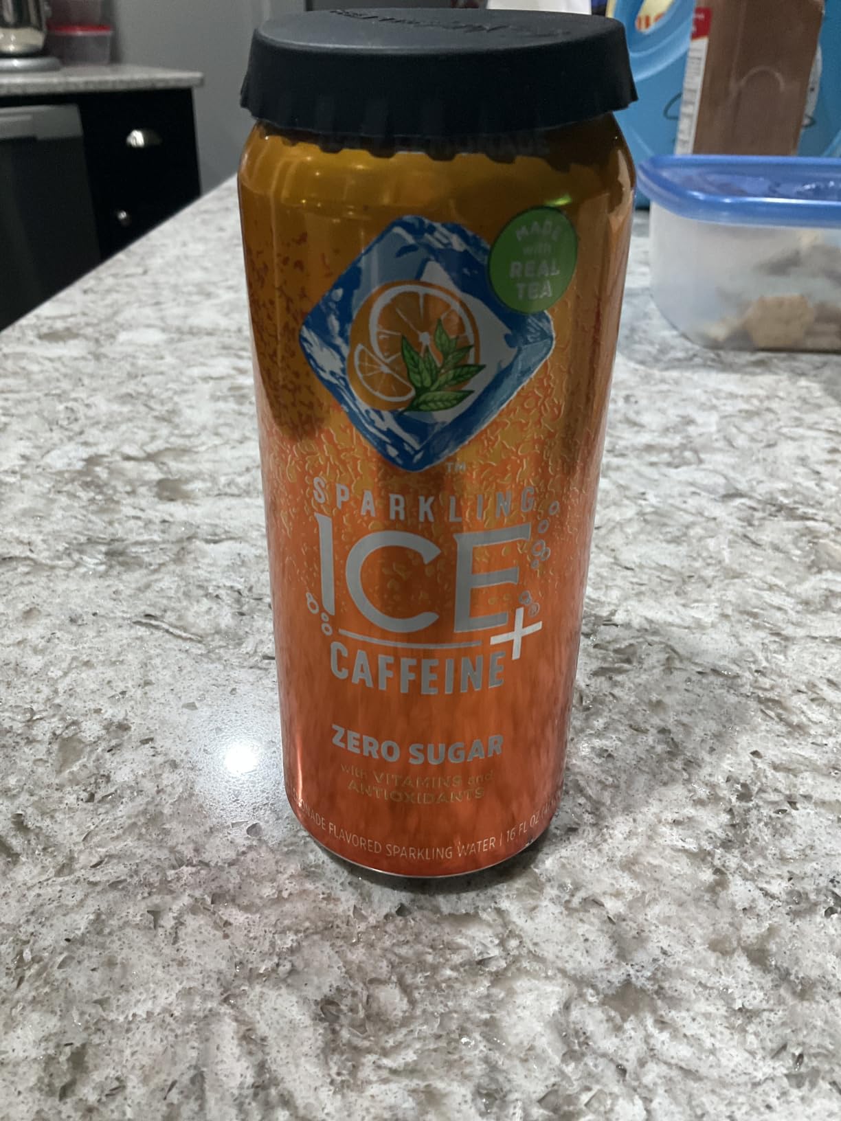 Sparkling Ice Caffeine Tea + Lemonade Sparkling Water with Caffeine, Zero Sugar, with Antioxidants and Vitamins, 16 fl oz Cans (Pack Of 12) customer photo 1