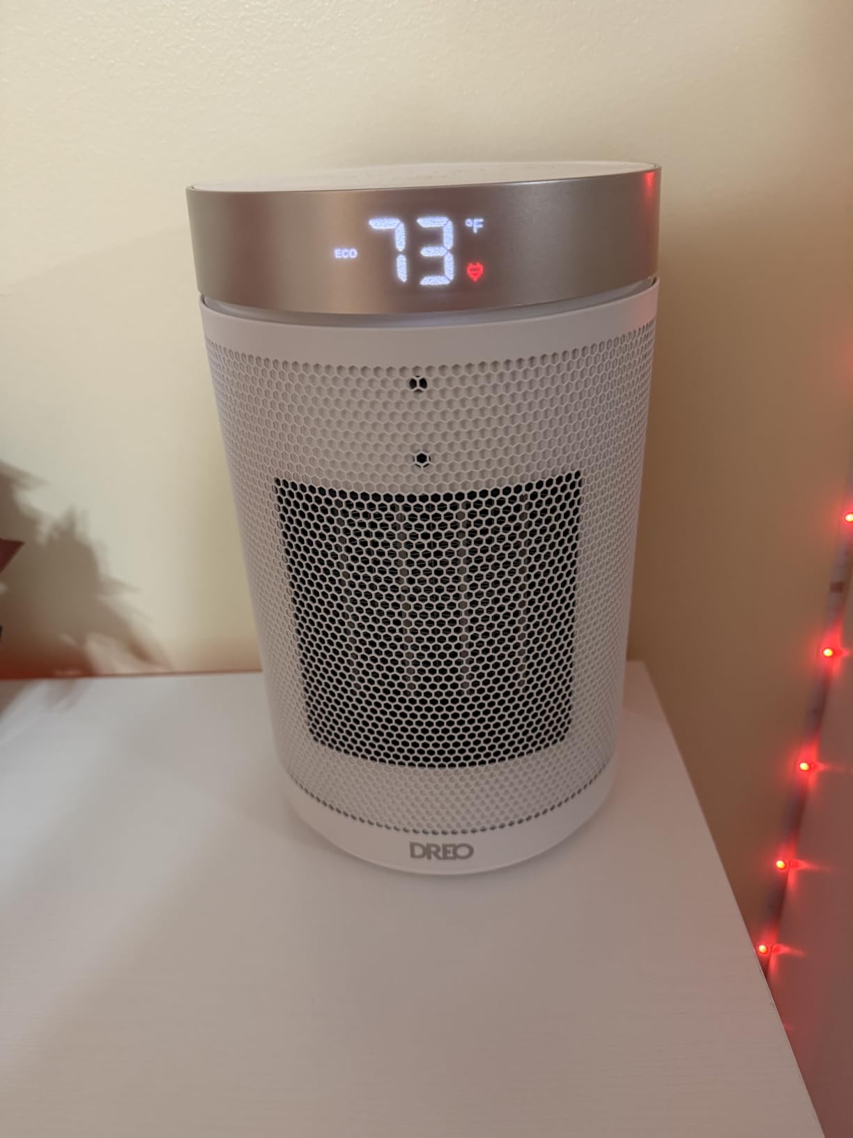 DREO Space Heater, Portable Electric Heaters for Indoor Use with Remote | Adjustable Thermostat, 12H Timer, 5 Mode, 1500W PTC Ceramic Fast Safety Heat for Office Bedroom Home, 34dB Quiet, Silver customer photo 2