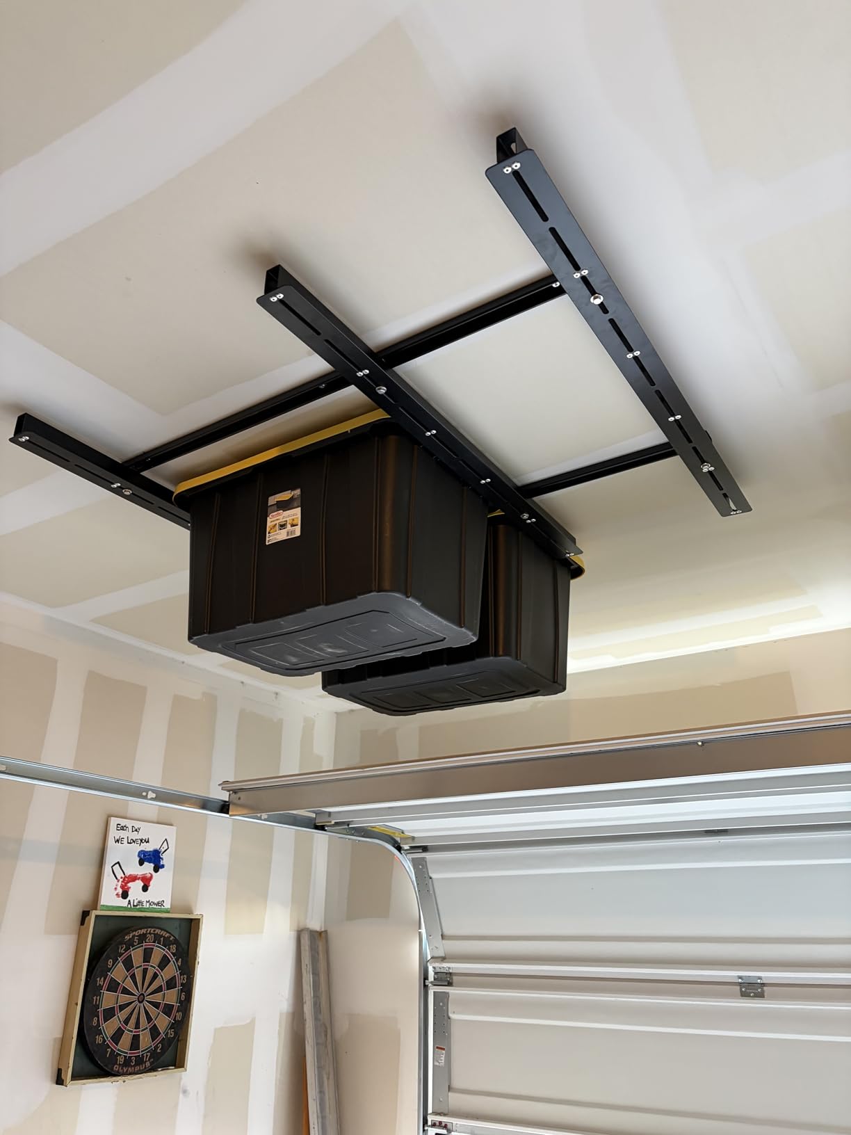 Ultrawall Overhead Garage Storage Racks, Adjustable Ceiling Storage Rack | Heavy Duty Garage Organizer Hanging Storage Rack for Most Storage Bins/Totes/Container, 48