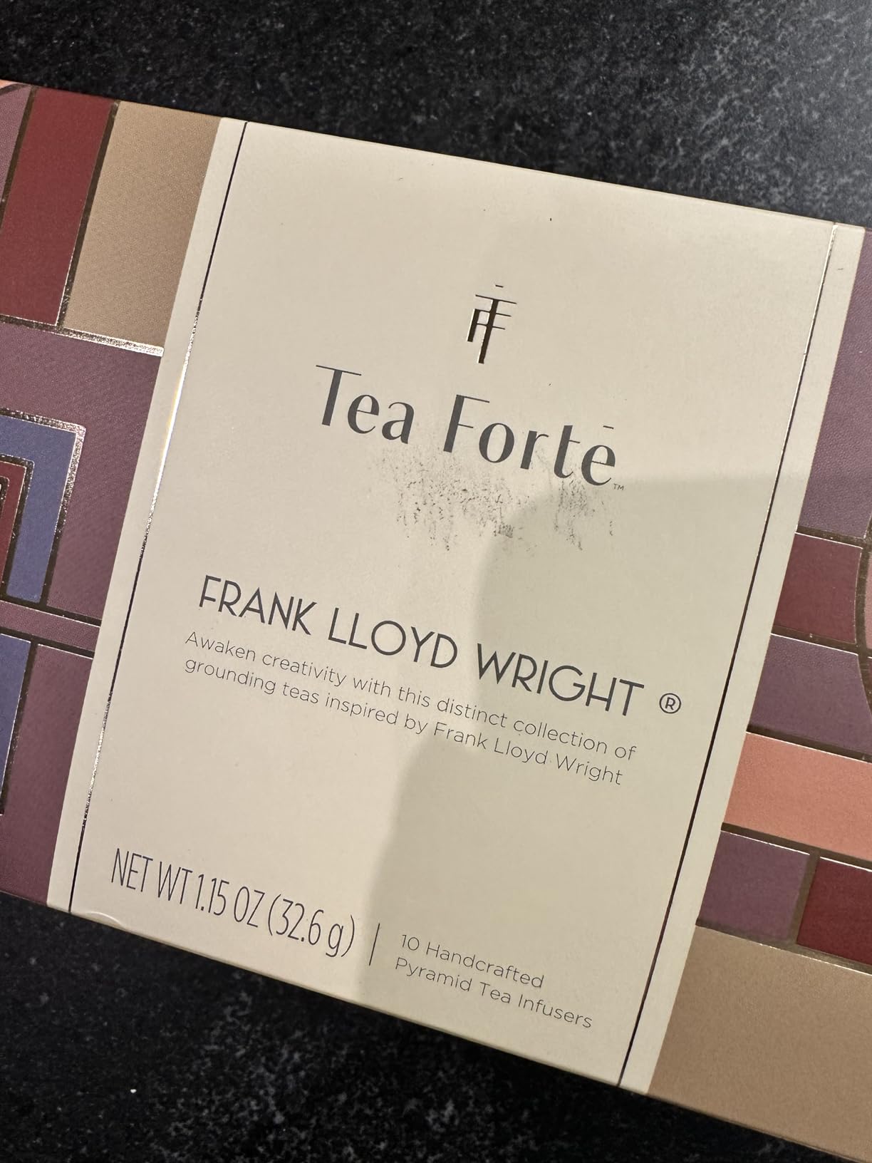 Tea Forte Tea Sampler, 10 Pyramid Infuser Bags, Premium Tea Gift Set | Frank Lloyd Wright Petite Presentation Box, 2 of Each Blend, Individually Wrapped, Giftable Presentation Box for Tea Lovers customer photo 2