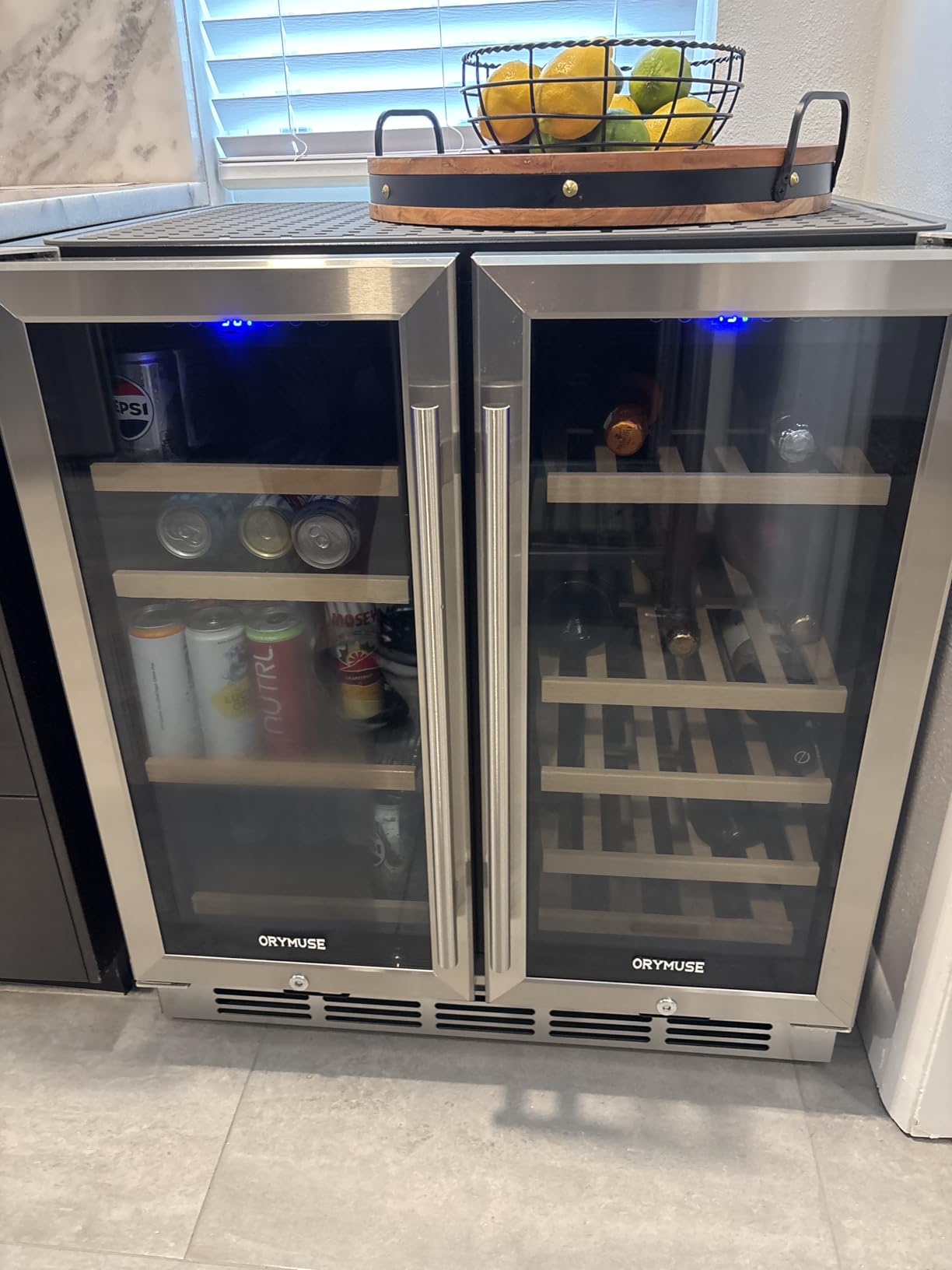 ORYMUSE 180 Bottle Wine Fridge, 24 Inch Wine Cooler, Large Capacity Freestanding or Built-In Refrigerator with Compressor Cooling, Digital Temperature Control & Power Failure Memory customer photo 1