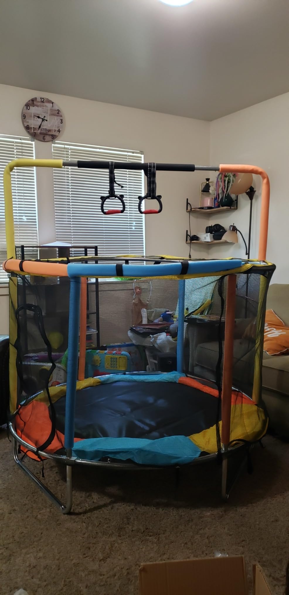 Toddler Trampoline for Kids Ages 1-8, 55'' Small Trampoline Indoor Outdoor with Safety Enclosure Net customer photo 2