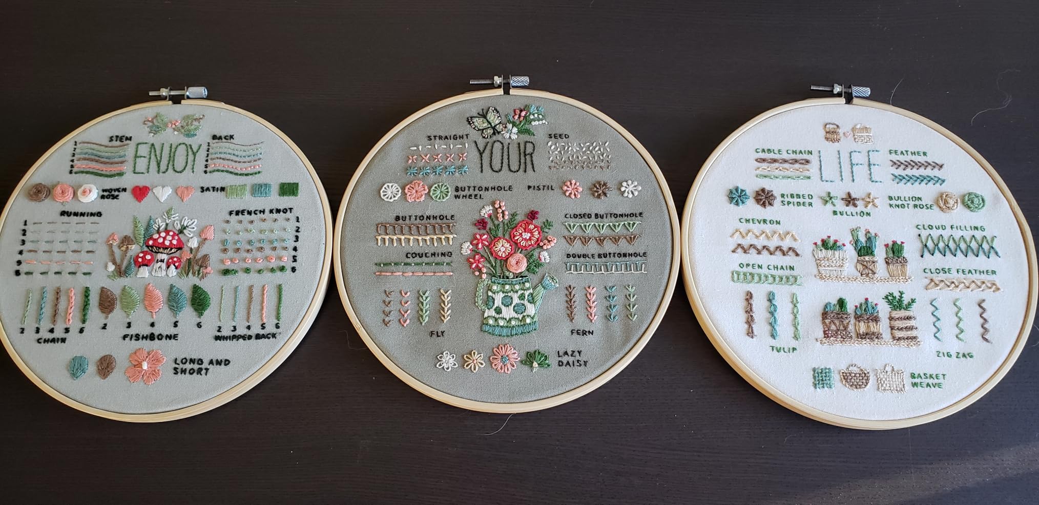 ETSPIL Embroidery Kit for Adults, 2 Hoops, 4K Slow-Mo, Pre-Printed Patterns | Stitch Together. 17 Vibrant Floss, Bound Guide. Needle Minder, Storage Tube, All Tools. No Washing. Relaxing Craft for Women customer photo 1