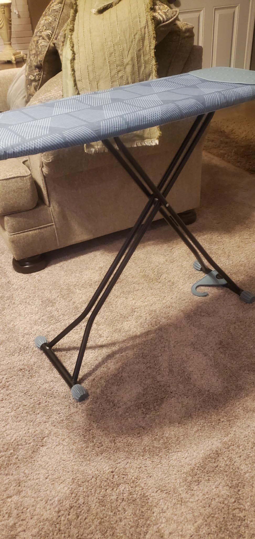 APEXCHASER Foldable 7-Level Height Adjustable Ironing Board with Iron Rest, 13 x 43 in, alloy structure, height adjustable, safety lock, foldable easy storage for Laundry Rooms, Bedrooms customer photo 2