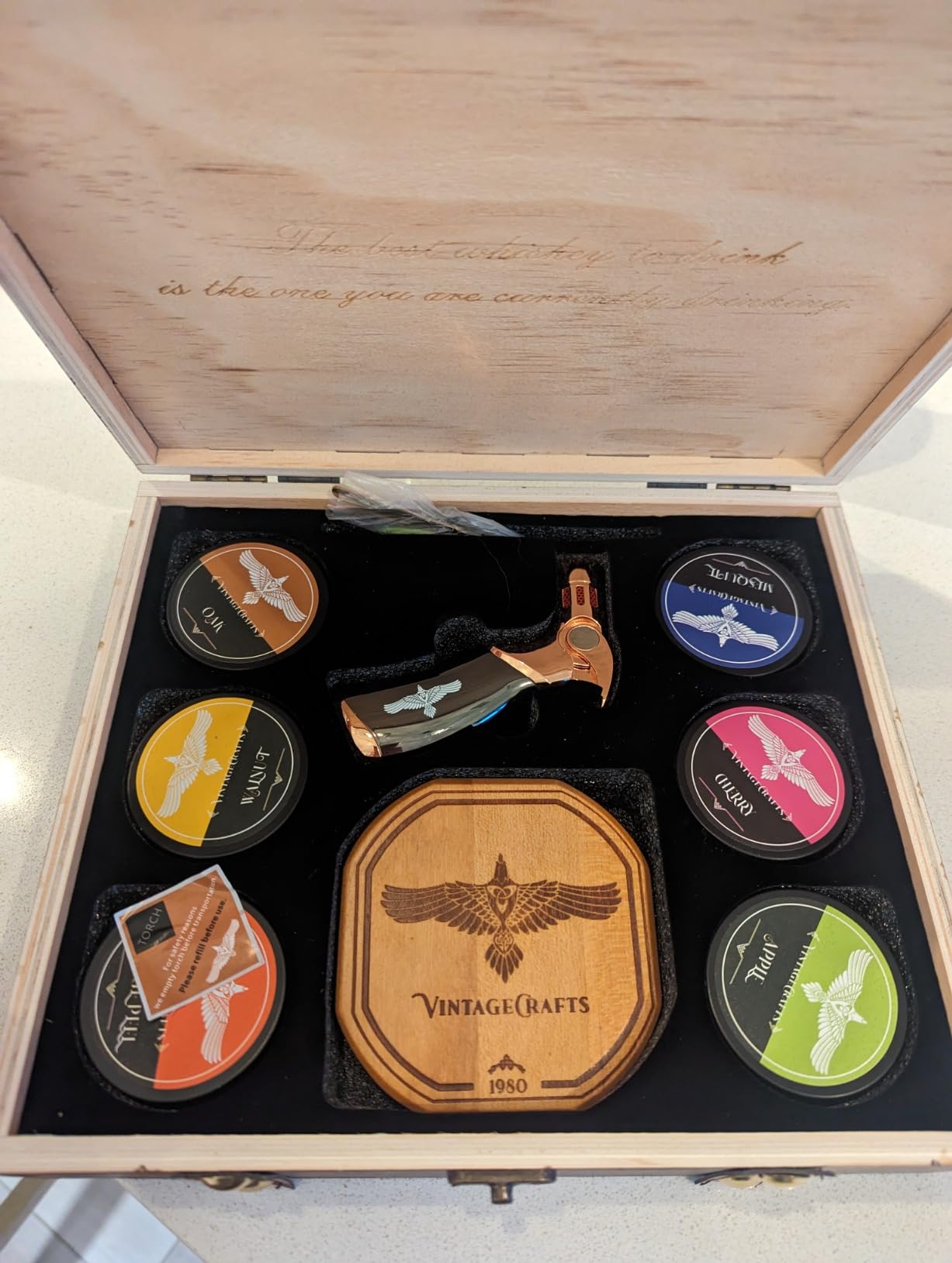 Whiskey Smoker Kit with Torch, Cocktail Smoker Kit| Bourbon Smoker Kit with Torch, 6 Flavor of Wood Chips, Old Fashioned Smoker Kit, Smoked Whisky Birthday Gifts for Men (No Butane Incl.) customer photo 1