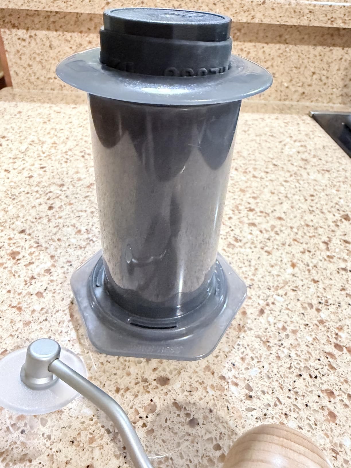 1Zpresso Q Air Manual Coffee Grinder-Black, Mini Slim Travel Sized Fits in the plunger, Stainless Steel Conical Burr, Numerical Adjustable Setting for Pour Over French Press Cold Brew customer photo 1