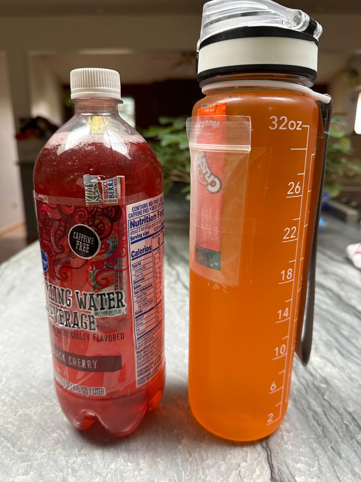 OLDLEY Water Bottle, 32oz Motivational Sports Water Bottle with Time Marker - Times to Drink - Tritan, BPA Free, Wide Mouth Leakproof, Clear customer photo 1