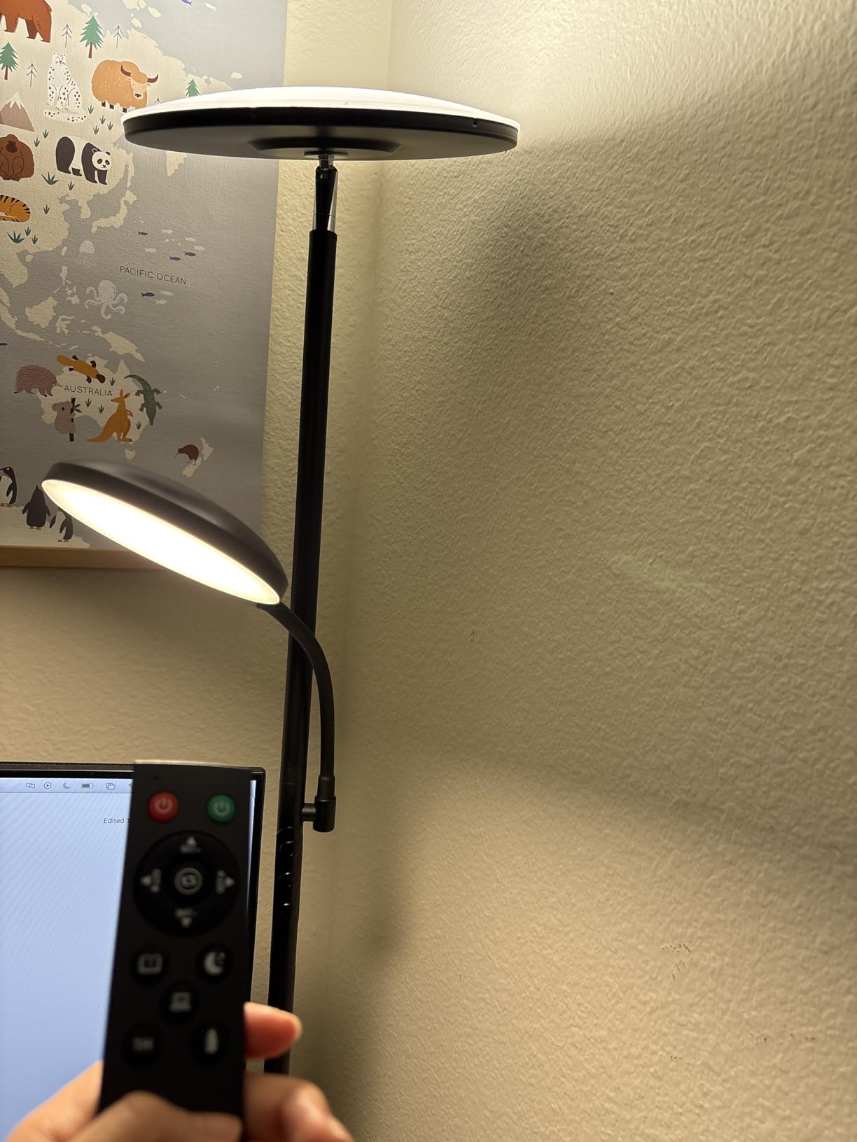 marctronic Floor Lamps for Living Room, 44W/4500LM Super Bright 2 in 1 LED Floor Lamp with Remote, Stepless Dimmable, 69