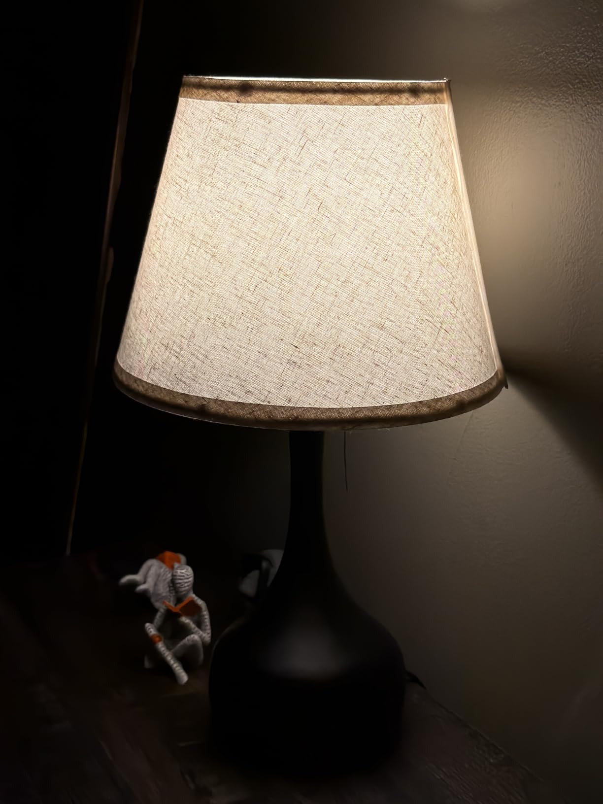 ONEWISH Touch Bedside Lamp for Bedroom, 3-Way Dimmable Farmhouse Table Lamps for Nightstand with Fabric Shade, 17.32'' Desk Lamp for Kids Reading, Home Office customer photo 2