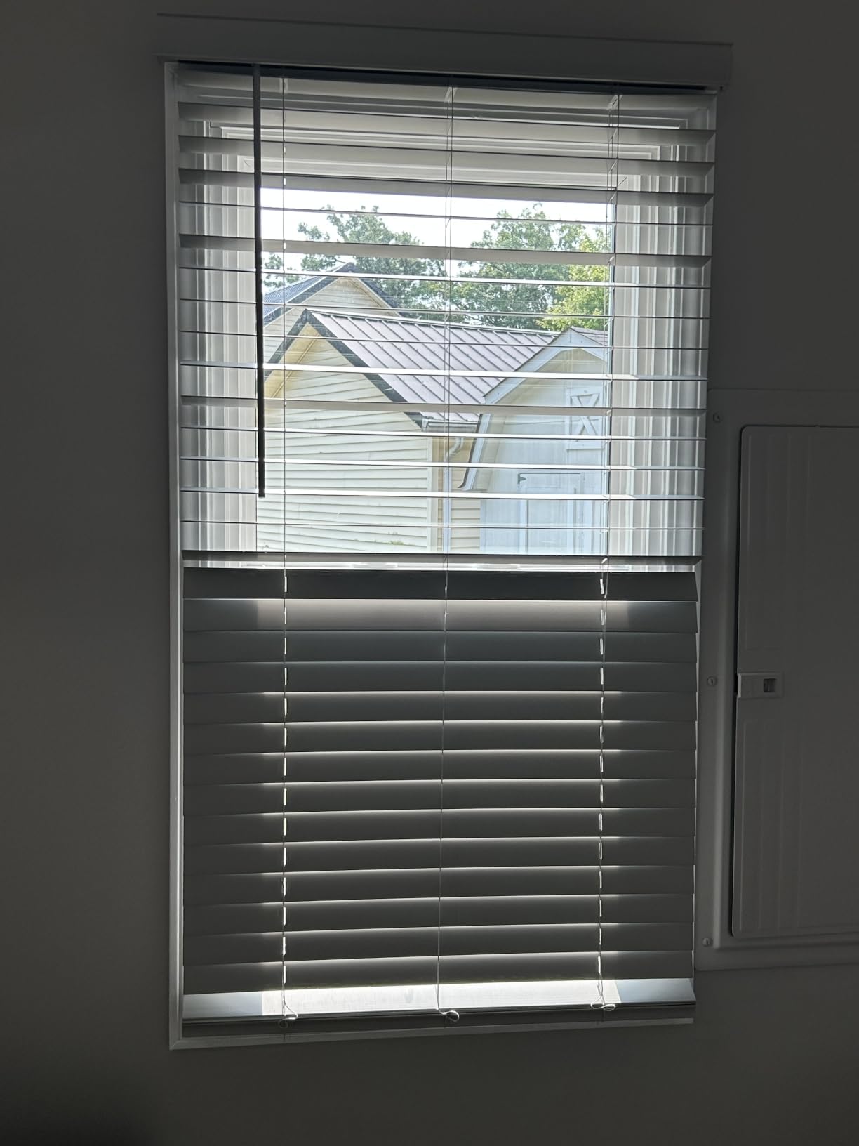 Cordless Faux Wood Blinds, 35