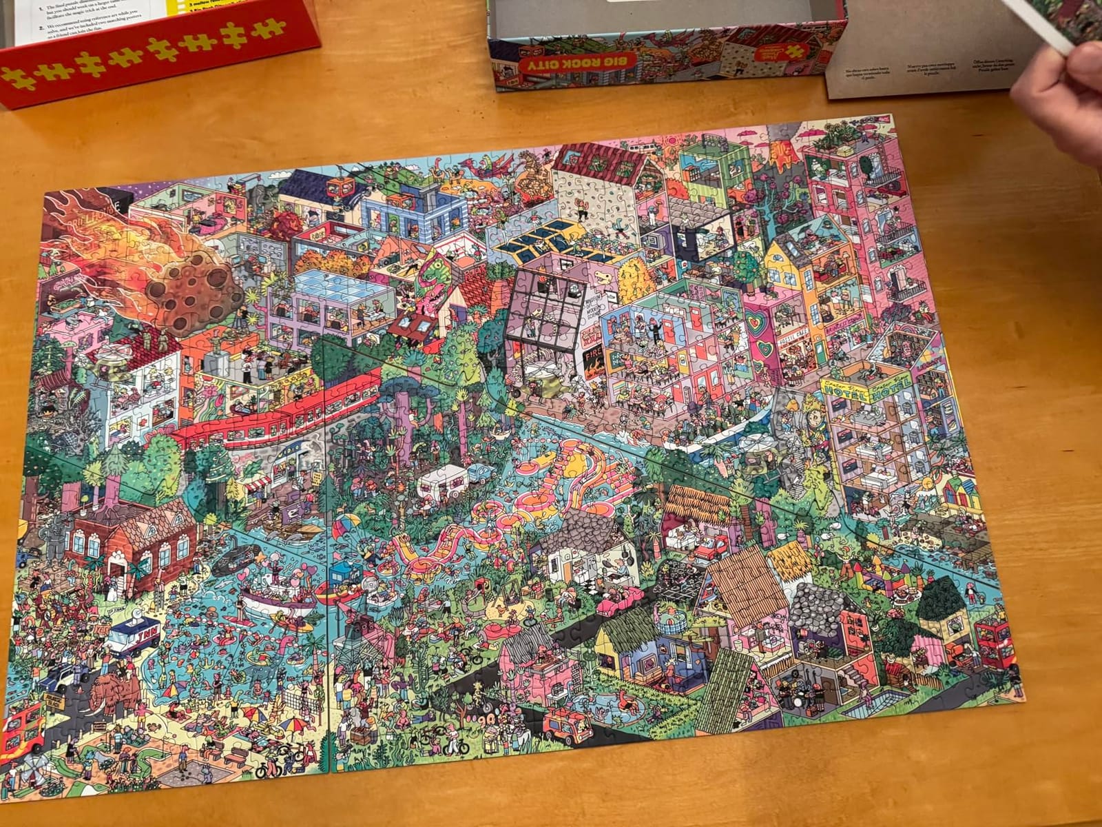 Big Rock City - 1000-Piece Puzzle by The Magic Puzzle Company - Series 4 | Original handmade art filled with tiny details, mind-blowing magical ending customer photo 1
