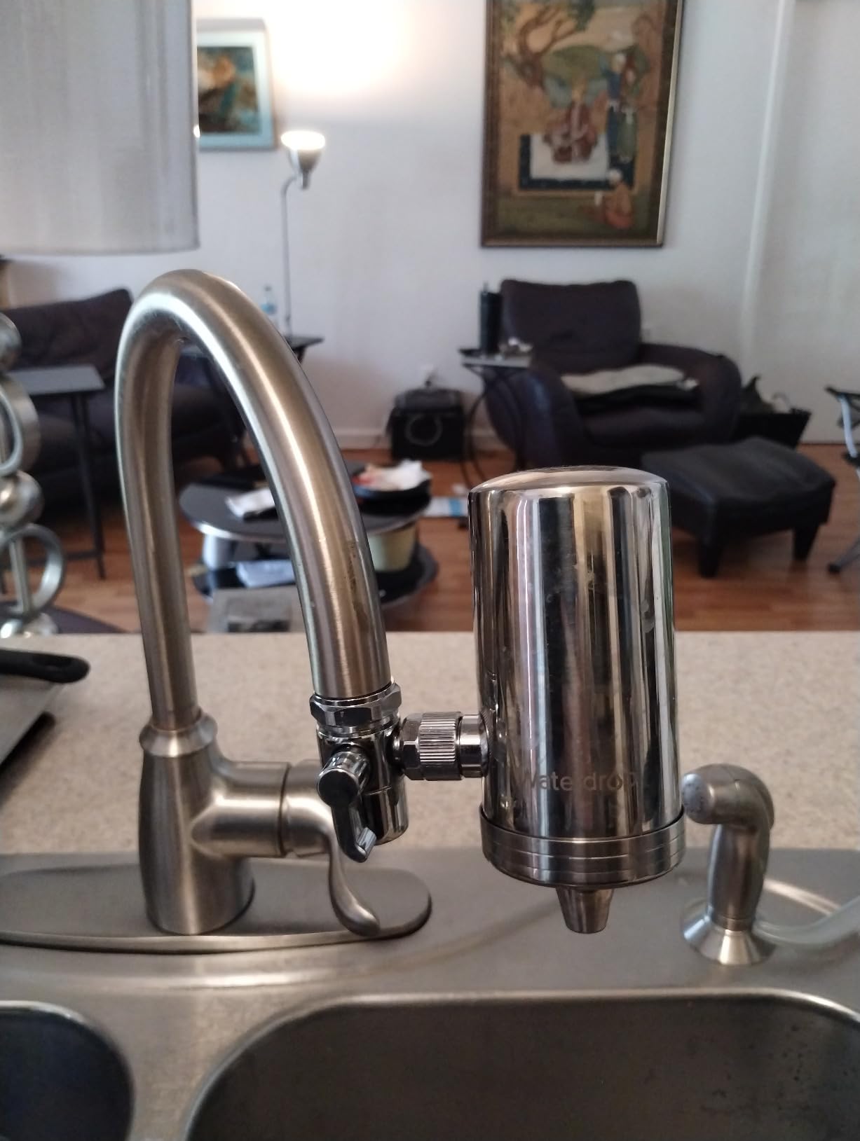 Waterdrop FC-06 Water Filter for Sink Faucet, 360 Rotating Stainless Steel Sink Water Filter, NSF Certified Faucet Water Filter for Kitchen, Reduce Chlorine, 1280 Gallons 12 Months,4 Filters in Total customer photo 2