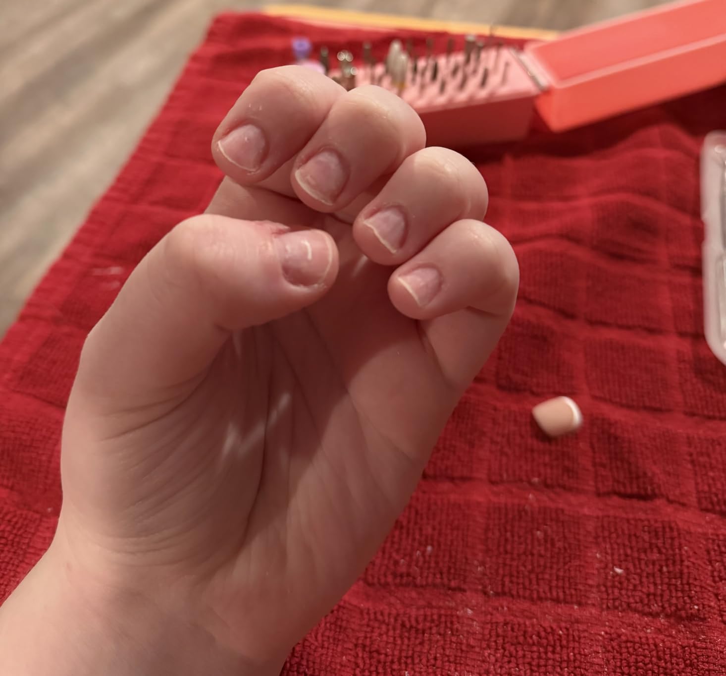 BTArtboxnails XCOATTIPS White French Tip Press On Nails, S Square, Pink | Lamp-Curable 4-Week Wear, Salon Quality Value at Home, Natural Nail Look, Easy-to-Apply for Beginners, 160ct Nail Tips Only customer photo 1