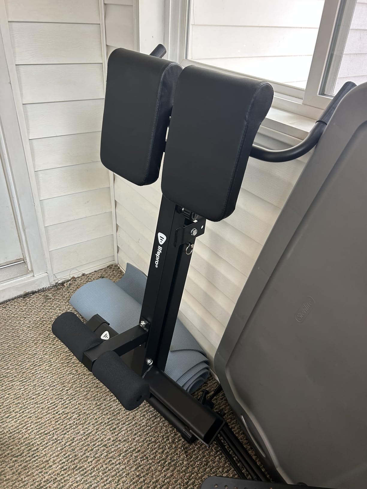 Lifepro SculptTrainer Roman Chair - 20+ Exercises, Foldable, 330 lb Cap | Hyperextension, hip thrusts, sit-ups & back extensions, 10 height positions, padded seat + dual rollers, alloy steel customer photo 1