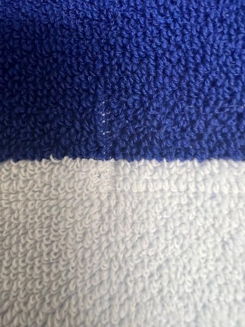 White Classic Stripe Cabana Beach Towels Oversized 2 Pack, Cotton Bath Towel Large - Luxury Plush Thick Hotel Swim Pool Towels for Adults Super Absorbent Quick Dry - 35x70 Mild Navy Blue | 2 Pack customer photo 2