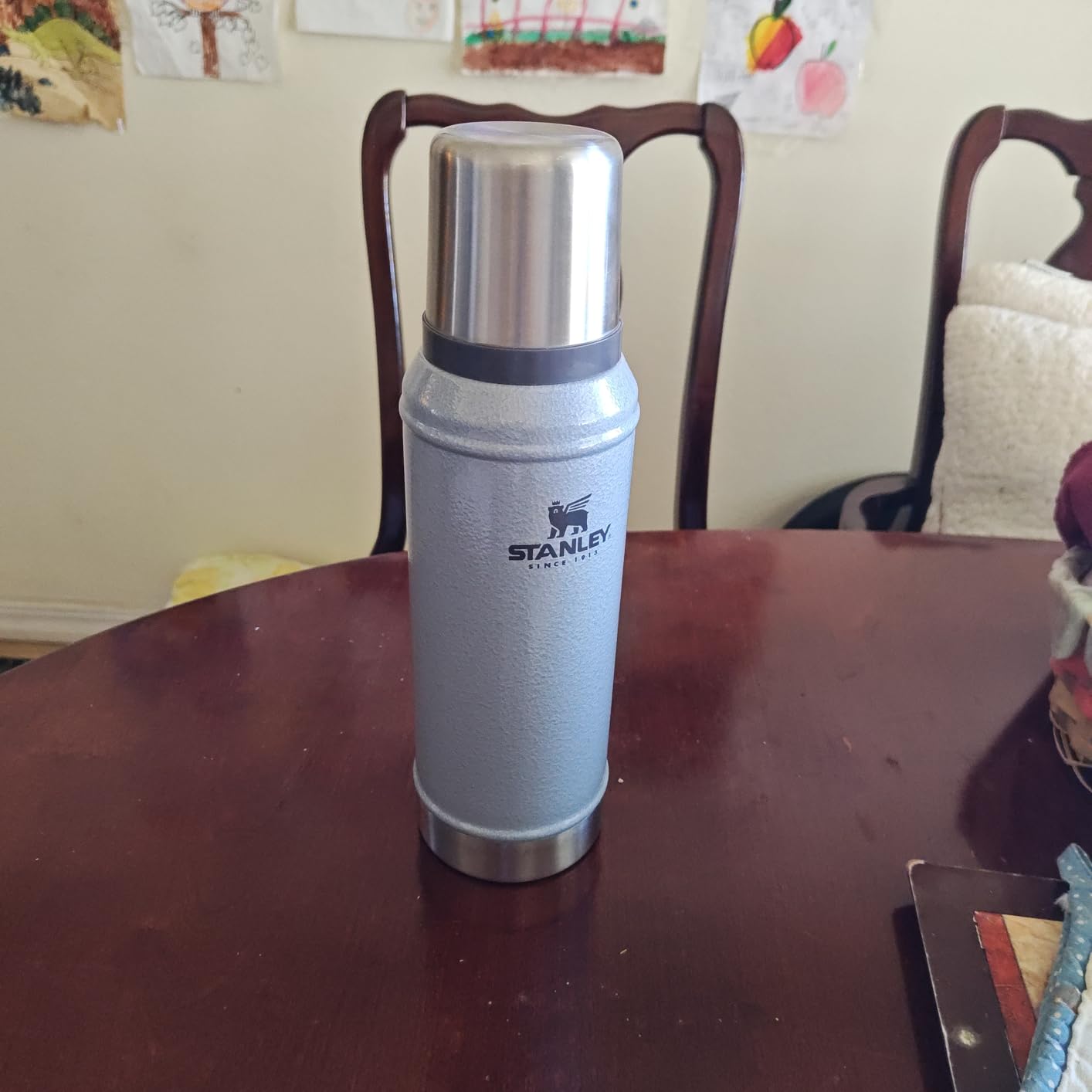 Stanley Classic Legendary Vacuum Bottle 1.1 qt Wide Mouth with Leakproof Cup Lid Keep Drinks Hot or Cold Packable for Travel Insulated Stainless Steel Thermal Bottle BPA-Free Hammertone Green customer photo 1