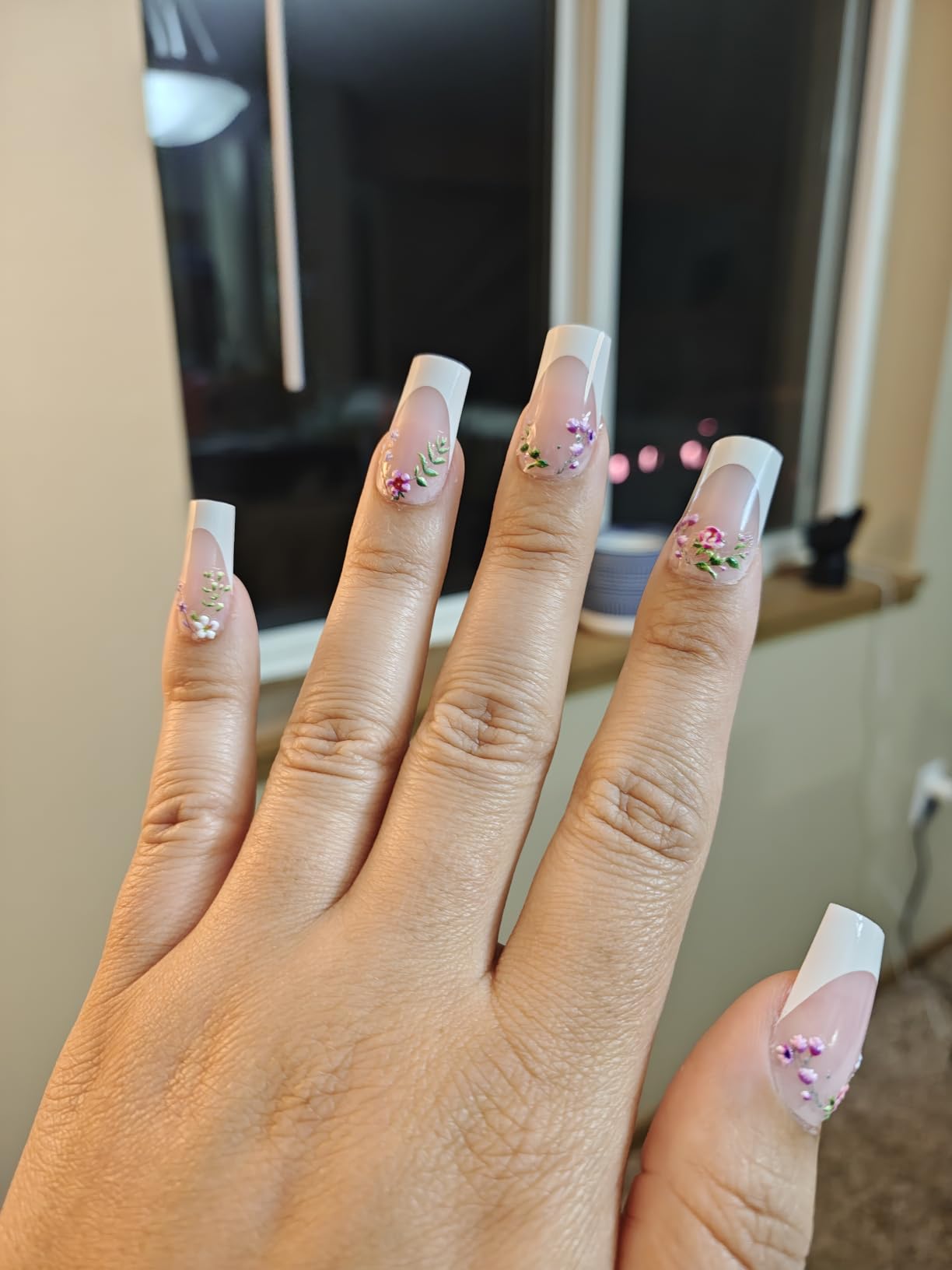 Beetles French Tips Press On Nails - Short Square 150 Pcs customer photo 2