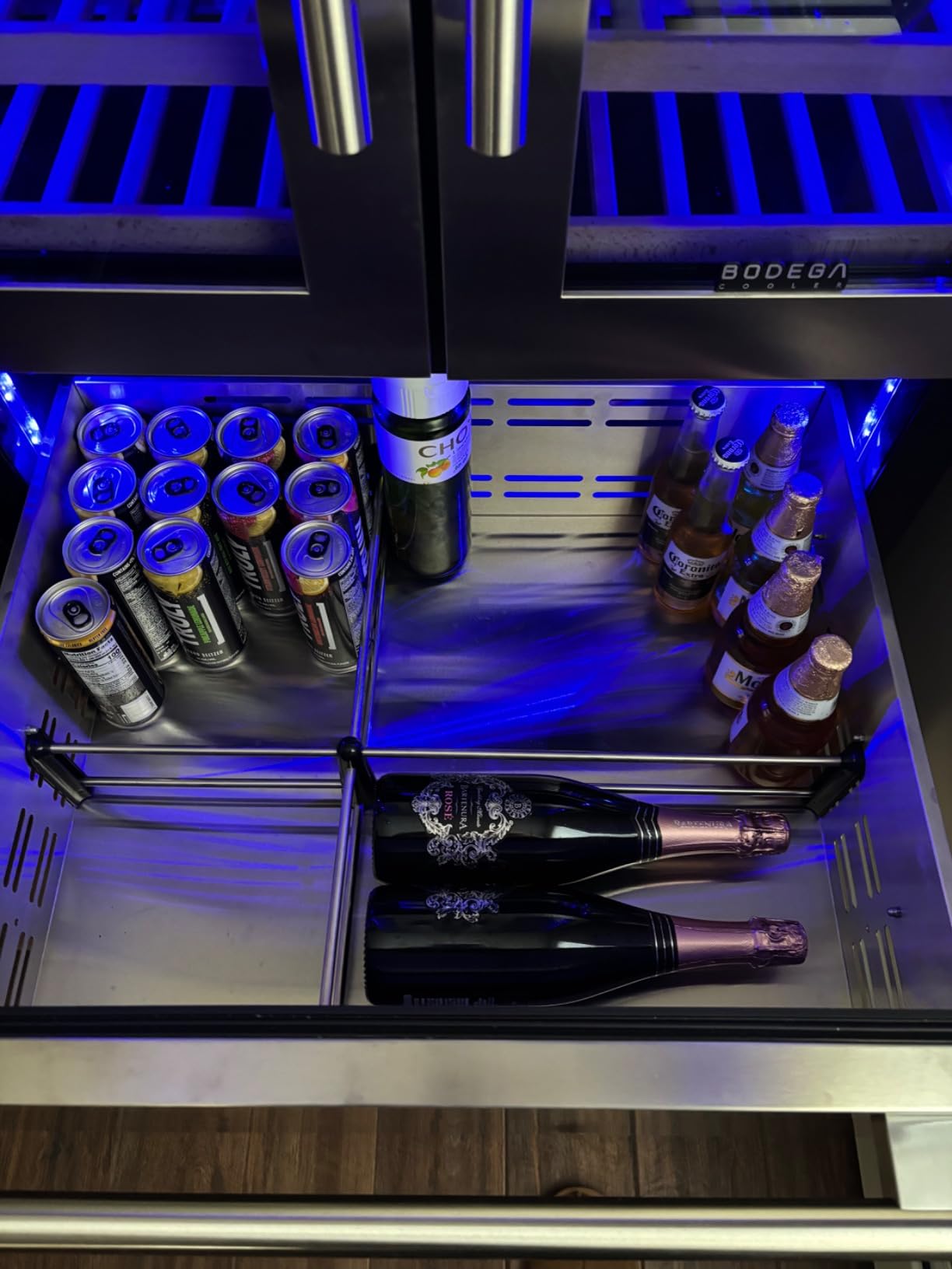 BODEGA Wine and Beverage Refrigerator, 30 Inch 2 IN 1 Dual Zone Wine Cooler, Built-in or Freestanding Beverage Cooler, Soft LED Light Hold 150 Bottles and 234 Cans customer photo 1
