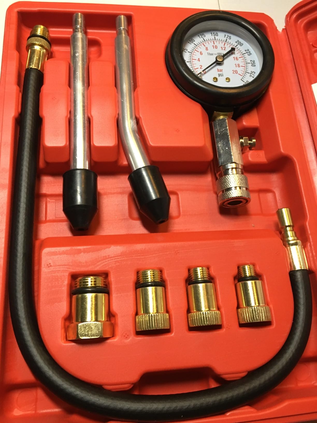Clatoon 8pcs Petrol Engine Cylinder Compression Tester Kit 0-300PSI customer photo 2