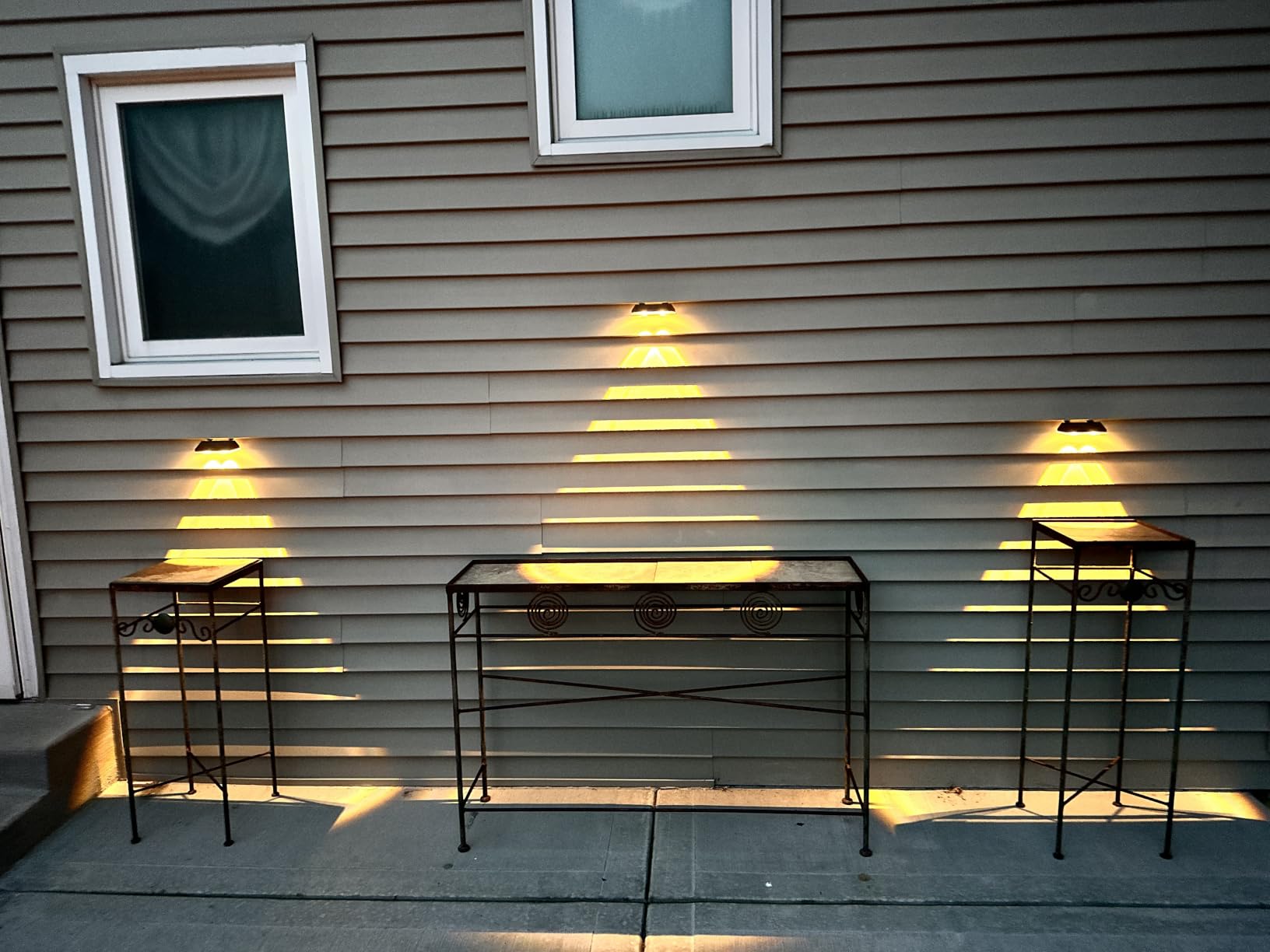 Solar Fence Lights Outdoor, 2700/4000/6000K 3 Mode, 8-12H, Black, 8 Pack | IP65 Waterproof, Fence Lights Solar Powered for Outside, Backyard, Railing, Step, Patio, Wall and Home Improvement customer photo 2