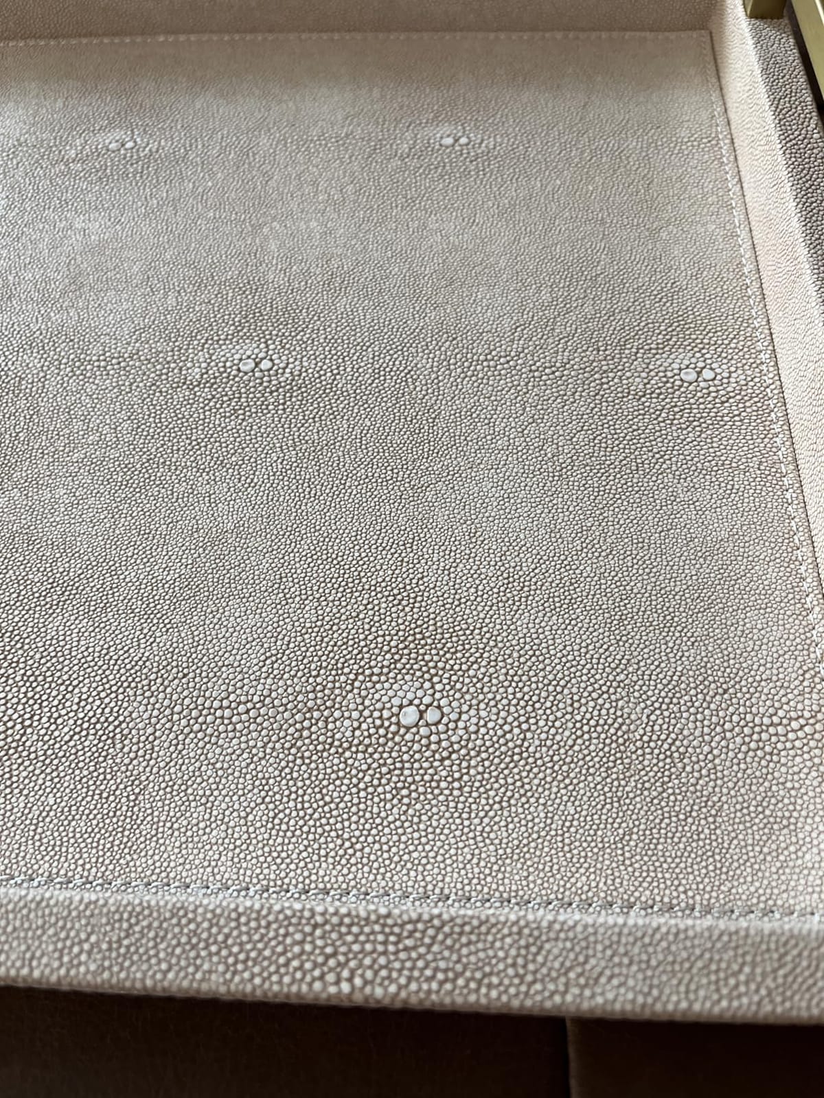 XIGEXIGE Navy Blue Decorative Serving Tray, Shagreen Leather Coffee Table Tray, Rectangle for Home Decor customer photo 2