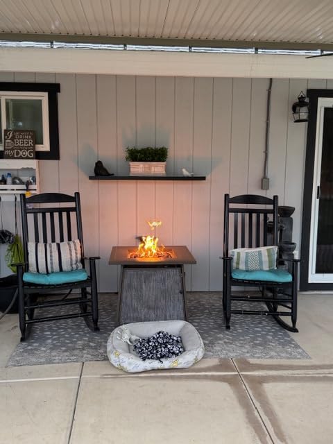 BALI OUTDOORS 50,000 BTU Propane Fire Pit Outdoor | 28 inch Propane Fire Pit Table Square, Gas Firepits for Outside Patio, Garden, Backyard customer photo 2