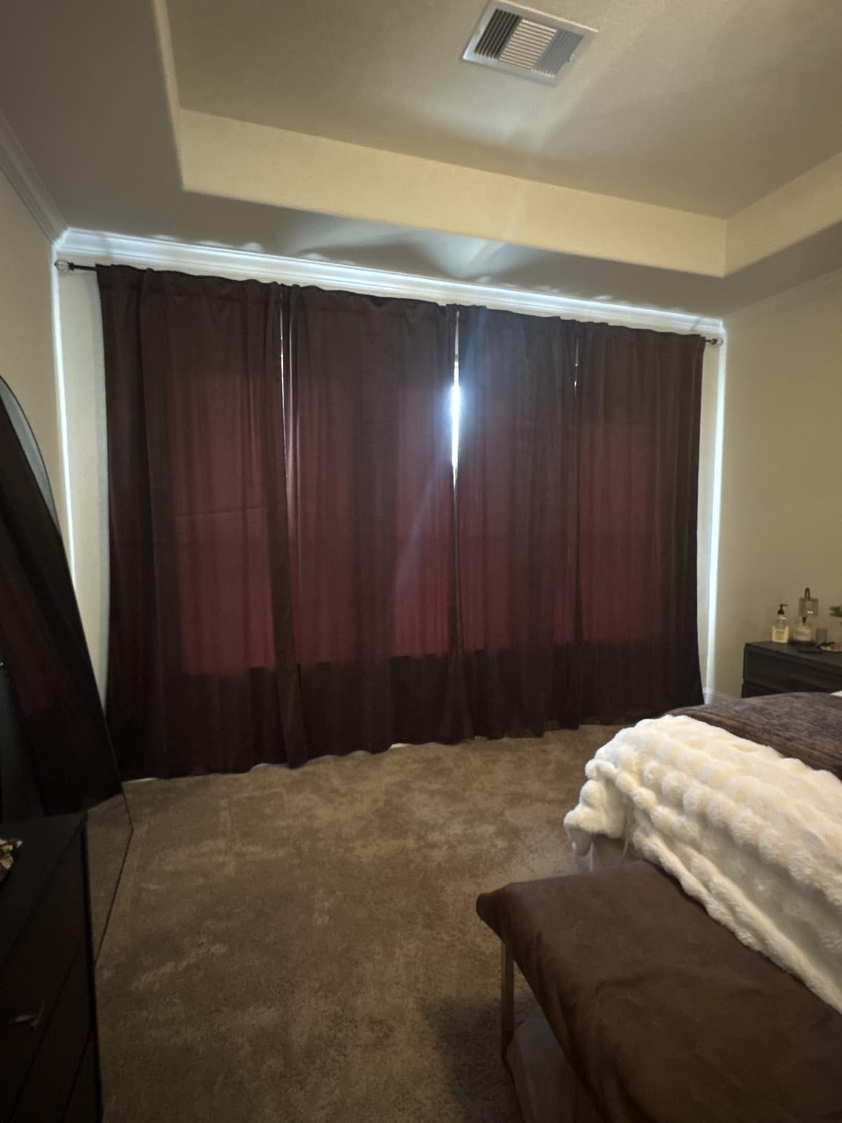 Taupe Velvet Curtains 108 Inches Long 2 Panels Luxury Heavy Drapes - Floor to Ceiling Industrial Style Drapes for Living Room, Luxury Soft Plush Thermal Insulated Window Treatment, W52 x L108 customer photo 2