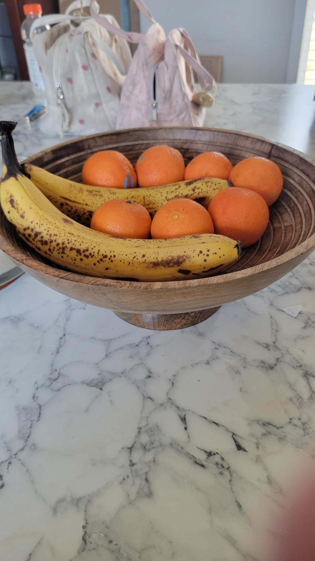 NIRMAN FRUIT BOWL Mango Wood Round Shaped Serving Bowl For Fruit, Dessert Platter Tray Dish Kitchen Dining Fruit, Dessert, Snack (12