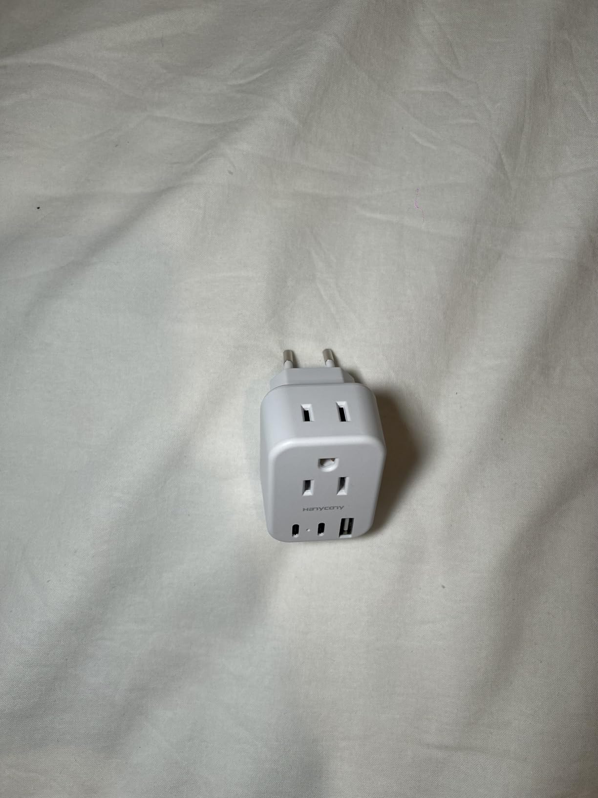 European Travel Plug Adapter, International Power Adapter, US to Europe | HANYCONY 2 Outlets 3 USB Ports(2 USB C), Type C Plug Adapter to Italy Spain France Portugal Iceland Germany Travel Essentials customer photo 2