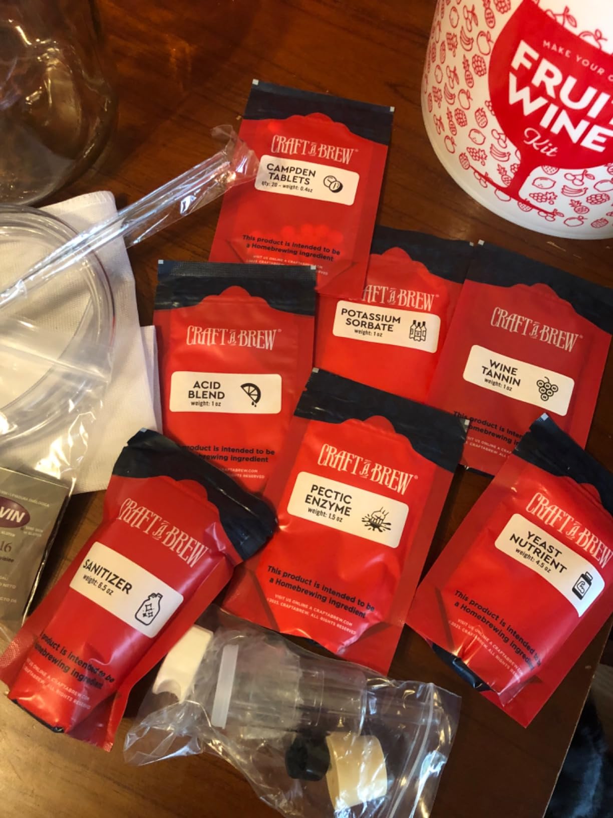 Craft A Brew - Fruit Wine Making Kit - Easy for Beginners - At Home Wine Making Kit - Includes Ingredients & Reusable Equipment - Use Any Fresh, Frozen or Fruit Juice - Makes Up to 20 1-gallon Batches customer photo 2