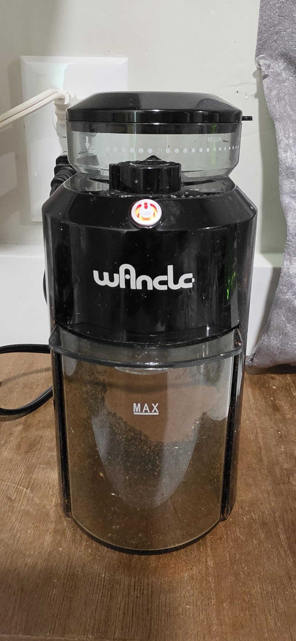 Wancle Electric Burr Coffee Grinder - Adjustable with 28 Precise Grind Settings for 12 Cups - Professional Coffee Bean Grinder (Plastic, Black) customer photo 2