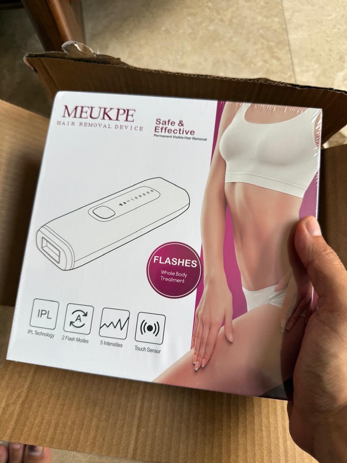 IPL Hair Removal Device, model: AI06, for Facial Legs Arms Bikini Line customer photo 2