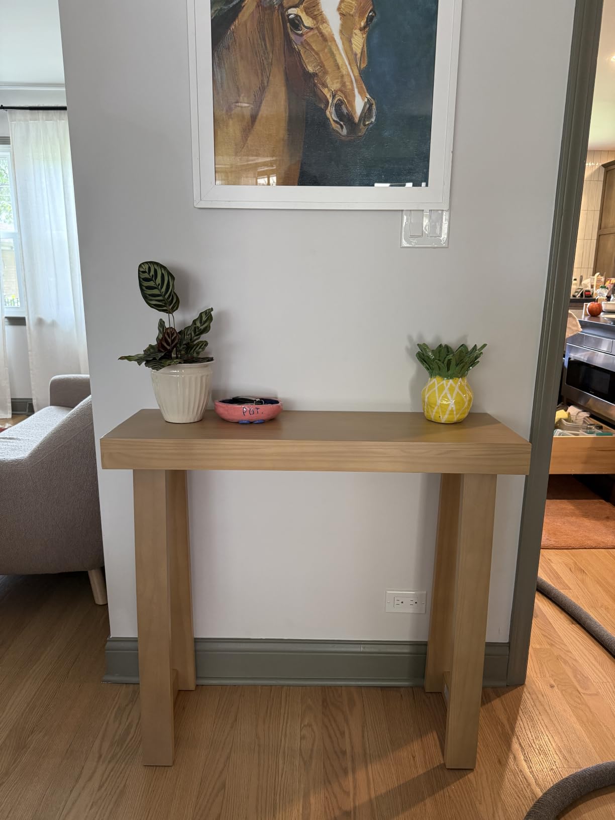 Plank+Beam Classic Console Table, 56 Inch, Blonde | Non-Toxic Finishes, Versatile Design, Elegant Details, Easy Assembly, Quick Setup, Solid Wood customer photo 1
