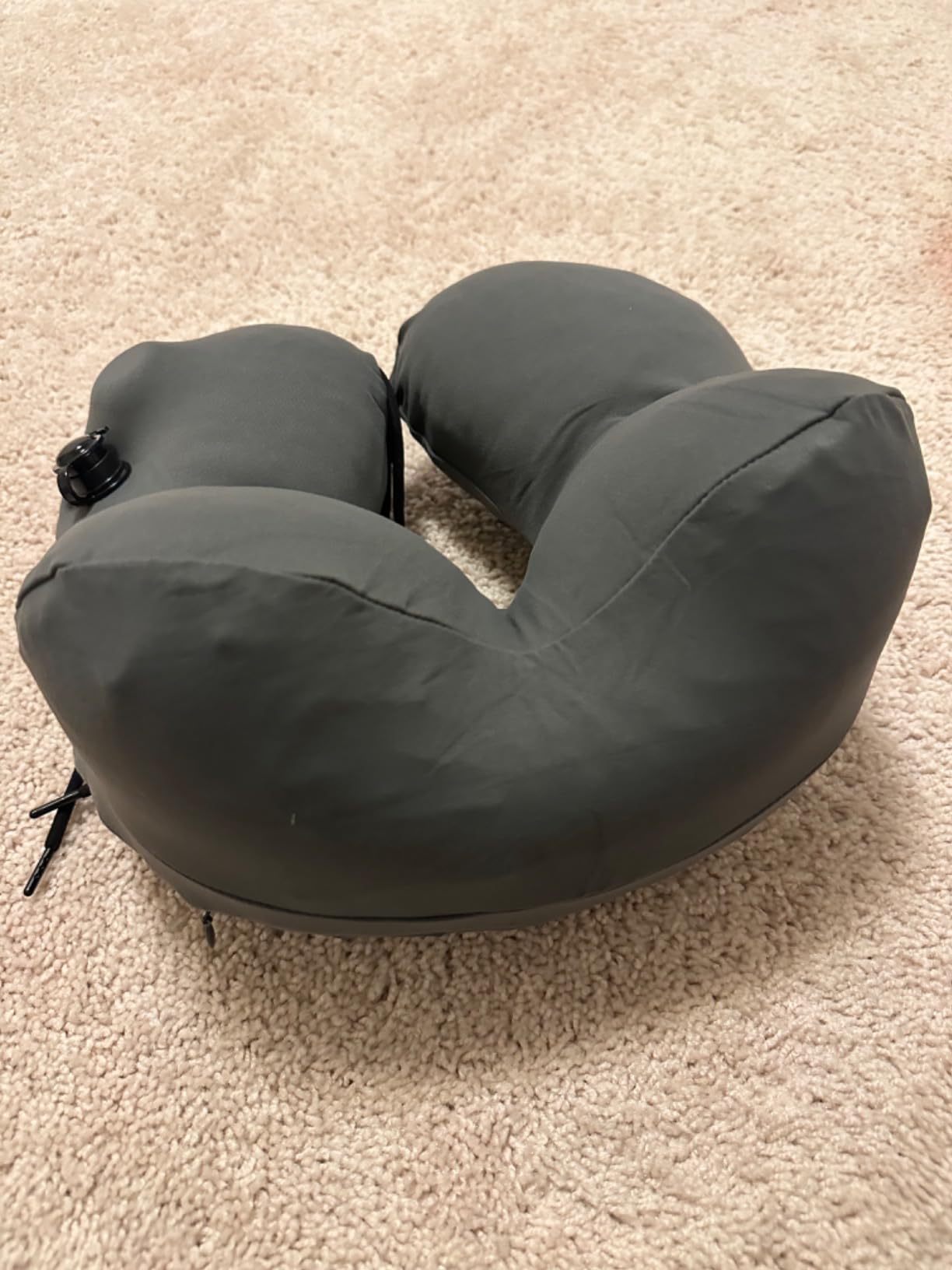 Coop Home Goods AirJustable Travel Neck Pillow, Inflatable, Adjustable Support for Neck & Chin, Compact, Soft Memory Foam Comfort, Airplane Travel Essentials, Cooling & Washable Cover customer photo 2