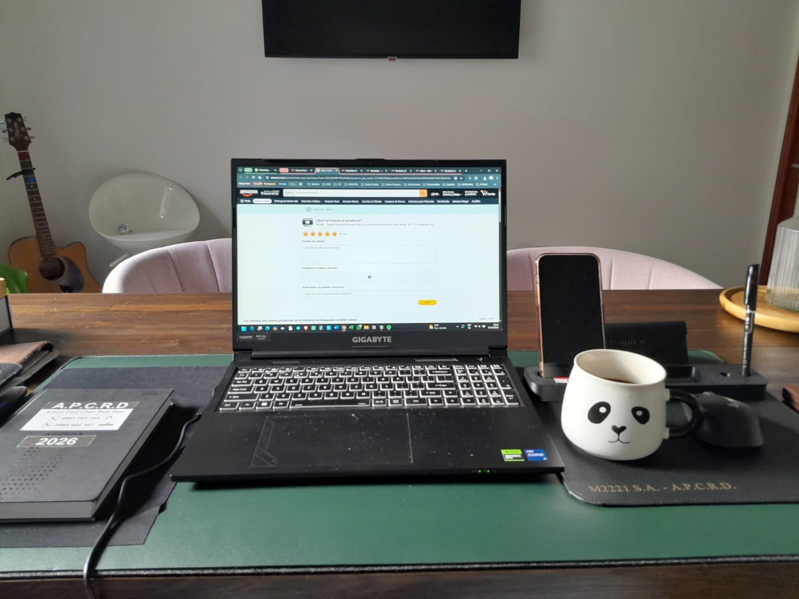 Nordik Felt and Leather Desk Mat - Dual Layer Deep Green (35 x 17 in) | Dual-Layered Mat Leather Desk Pad with Document Organizer, Full Desktop Mat, Large Non-slip and Waterproof Desk Blotter customer photo 2