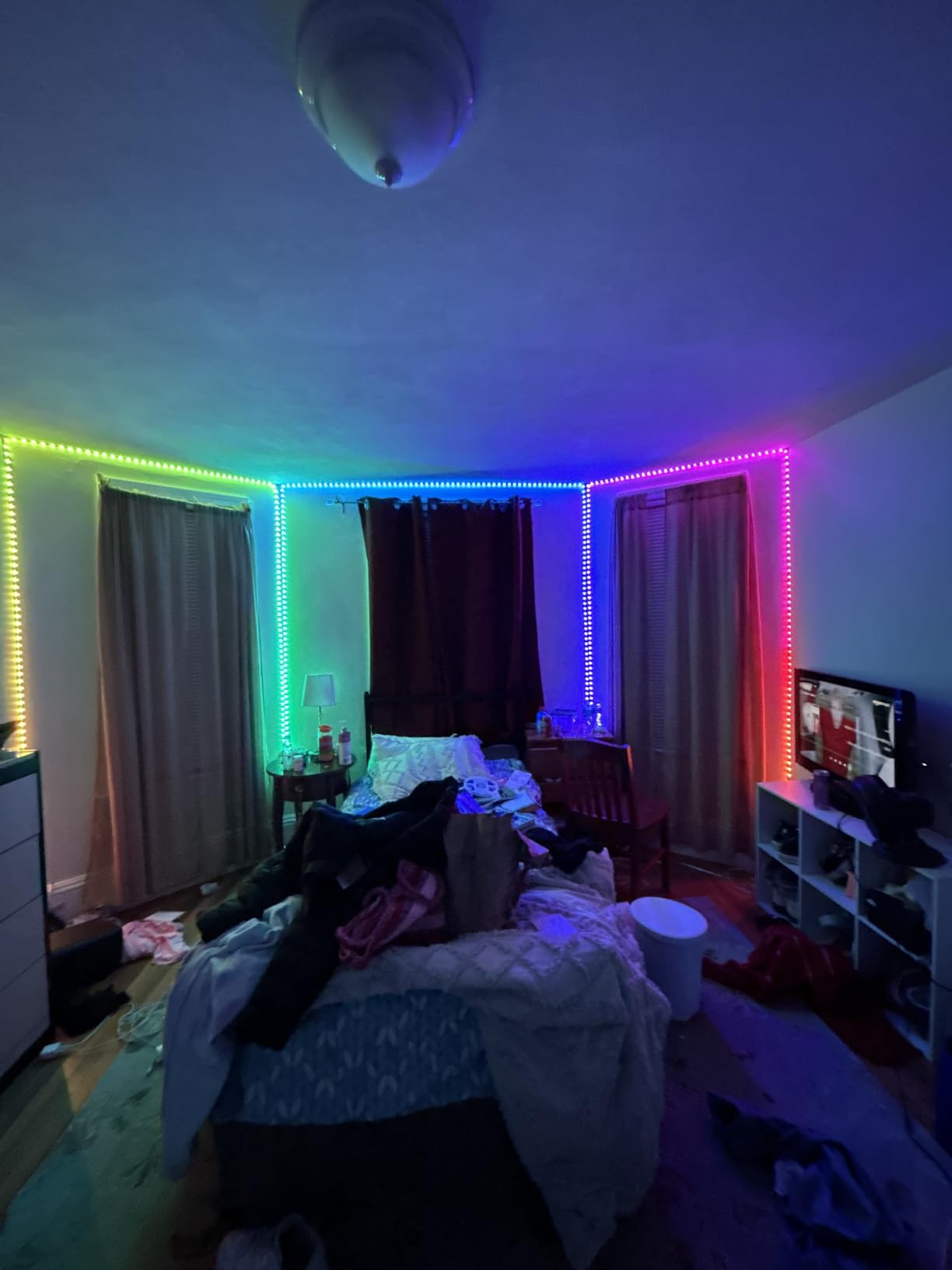 Lepro S1 AI Smart LED Strip Lights with IC 16.4FT 2.4G WiFi Bluetooth | AI lighting designer, Rainbow chasing effects, Color segment DIY, Music sync, High density LEDs, Holiday Decor, Bedroom, Room, Gaming customer photo 1