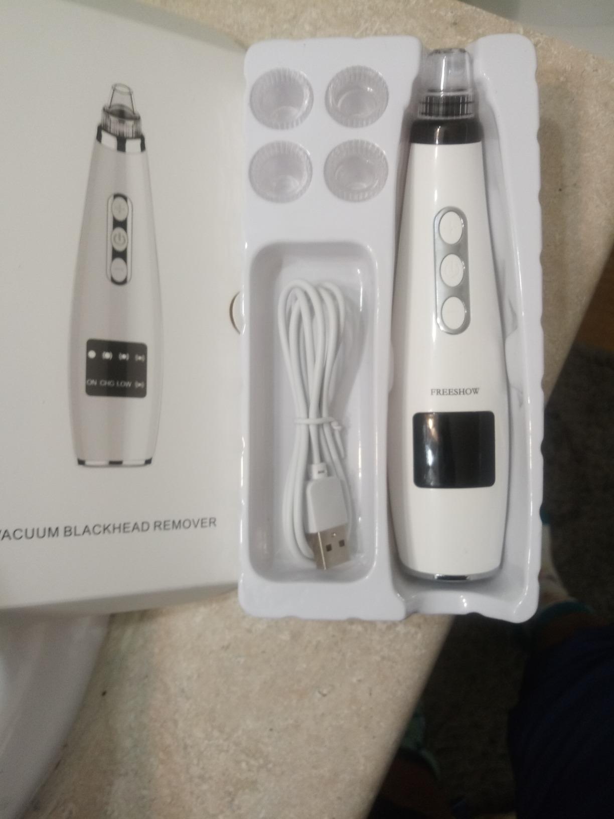 Blackhead Remover Pore Vacuum, USB Rechargeable Face Pore Cleaner Tool | Upgraded Electric Comedone Whitehead Extractor Tool-5 Suction Power,5 Probes,Blackhead Vacuum Kit for Women & Men customer photo 2