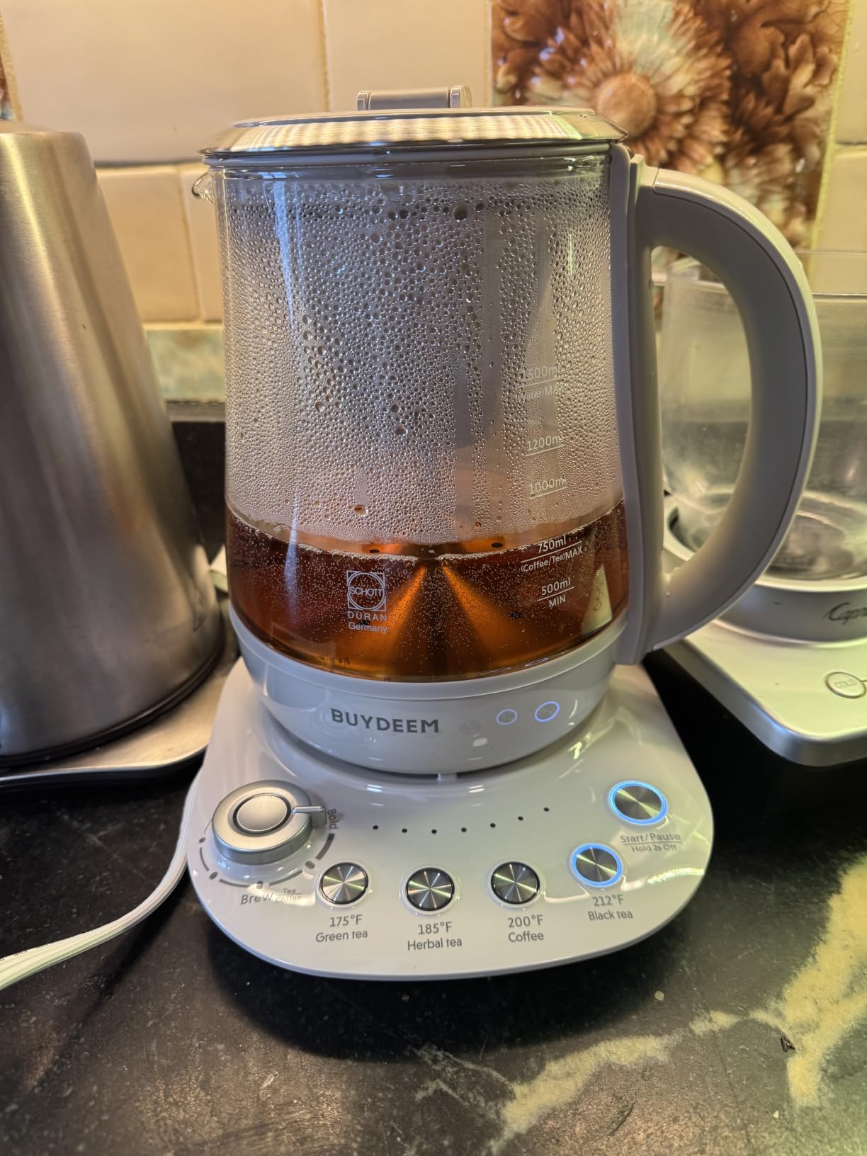 BUYDEEM K156 Tea Maker, Electric Kettle for Tea and Coffee Brewing, 1.6Qt customer photo 1