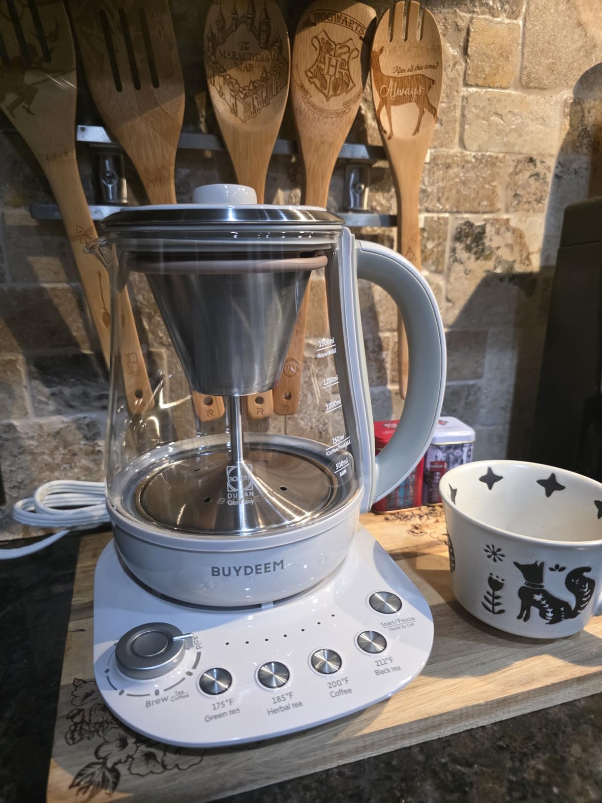 BUYDEEM K156 Tea Maker, Electric Kettle for Tea and Coffee Brewing, 1.6Qt customer photo 2