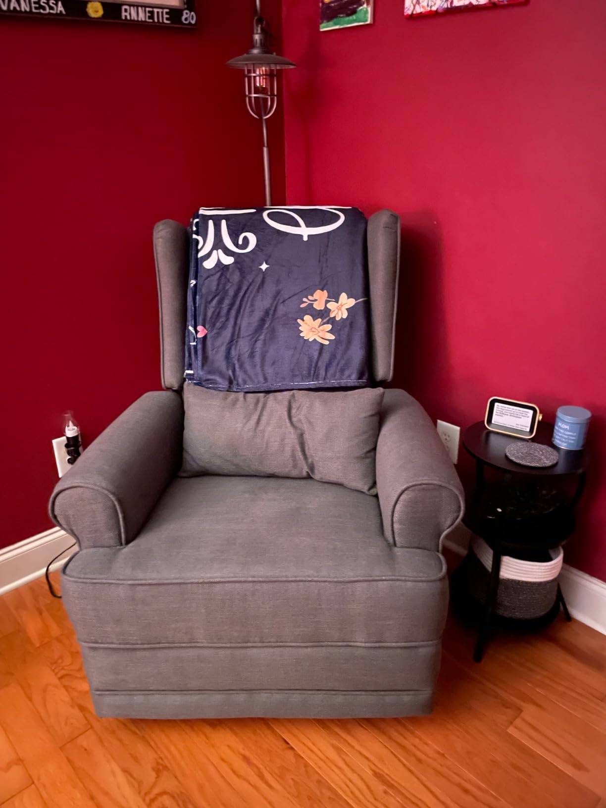 RoyalCraft Swivel Recliner Chair with Extra Large Footrest, Comfy Upholstered Glider Rocking Chair for Living Room, Bedroom and Office, Beige customer photo 2